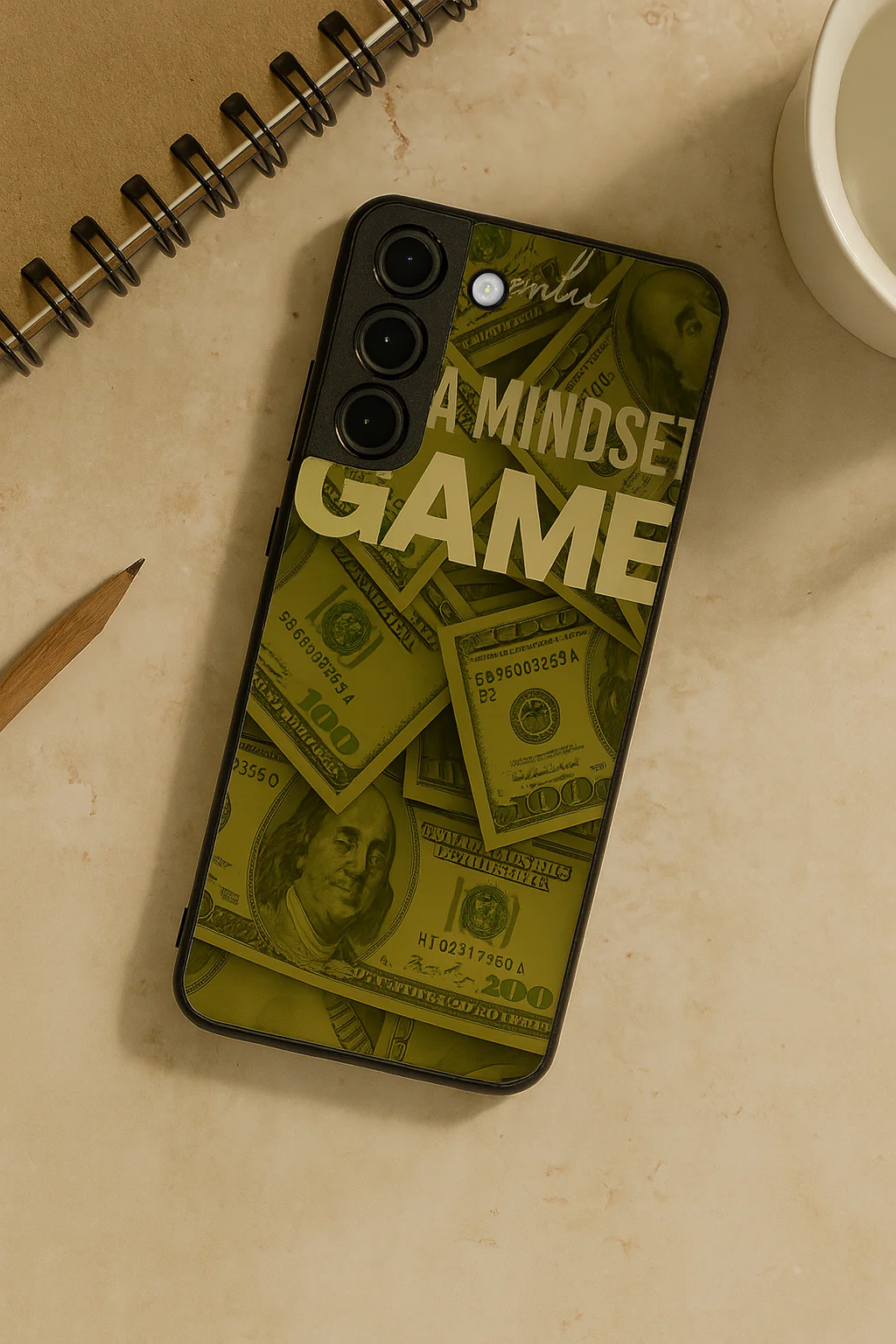 Money Mindset Premium Glass Back Cover For Galaxy S, A, M & F Series - Image 4