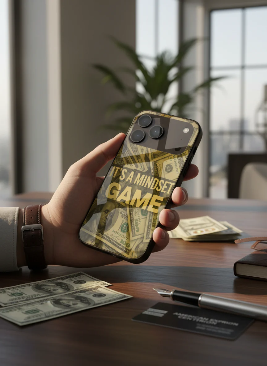 Money Mindsete Premium Glass Back Cover For iPhone 11-17 Models - Image 2