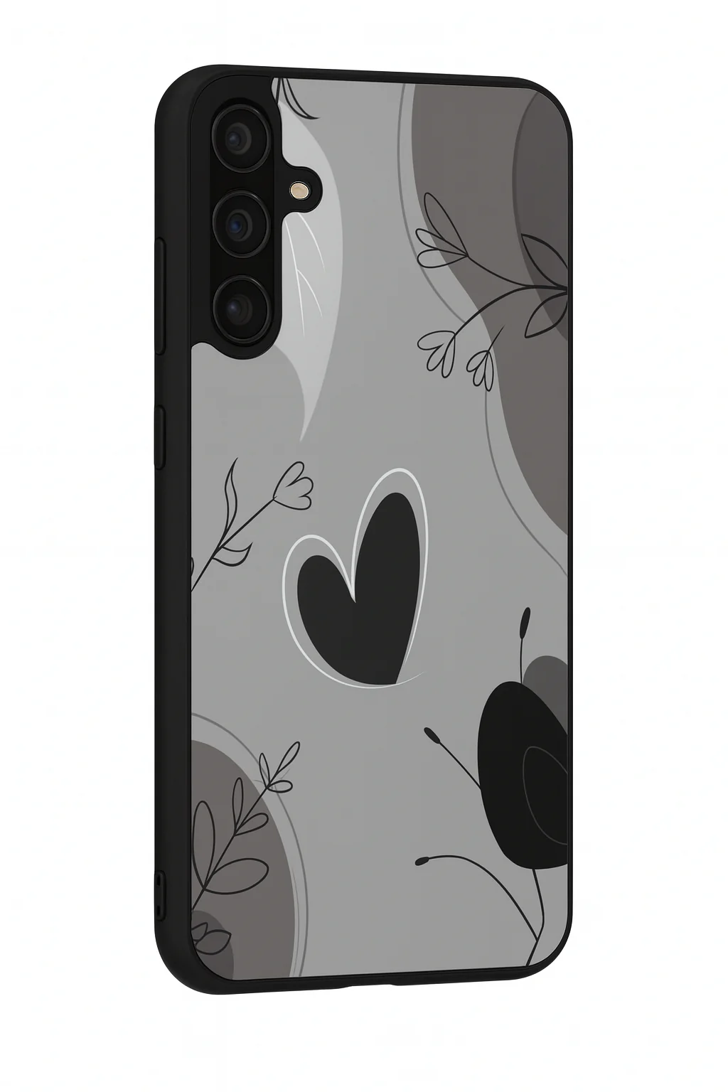 Muted Heart Premium Glass Back Cover For Galaxy S, A, M & F Series - Image 4