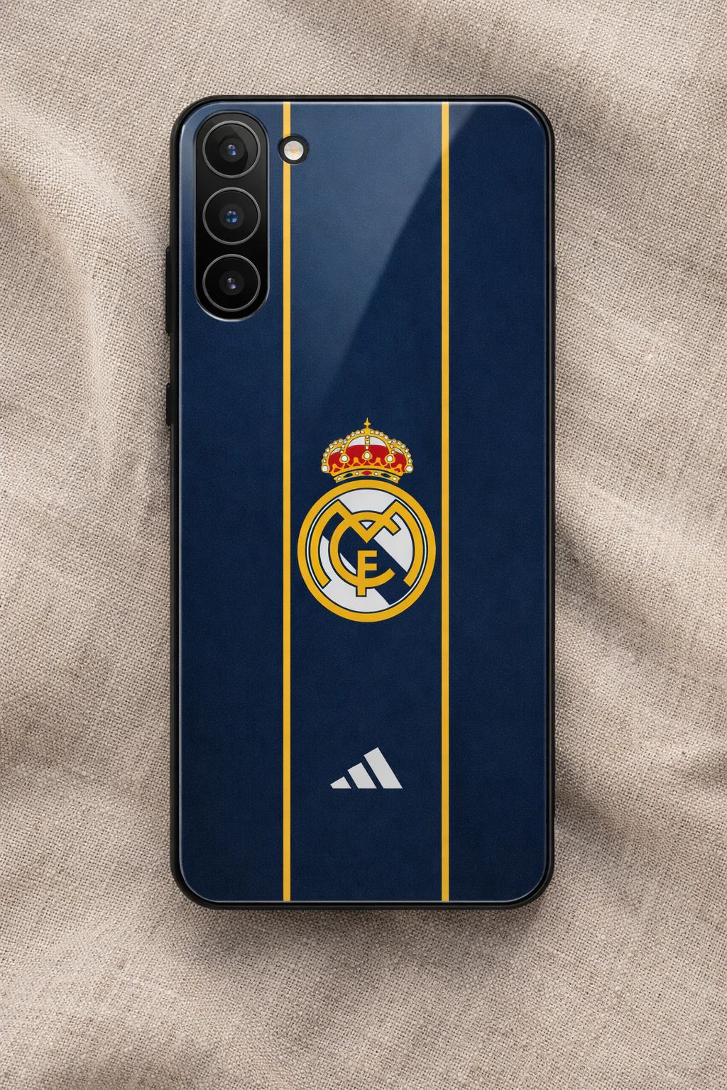 Navy Gold Reign Premium Glass Back Cover For Galaxy S, A, M & F Series - Image 6
