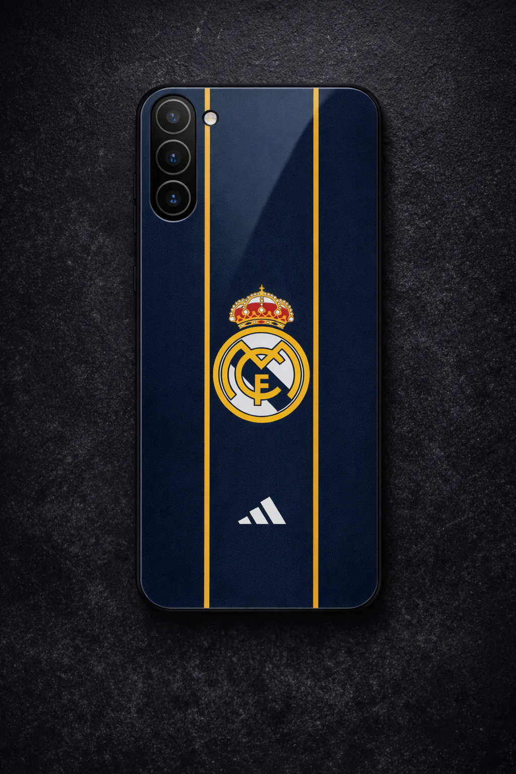 Navy Gold Reign Premium Glass Back Cover For Galaxy S, A, M & F Series - Image 8