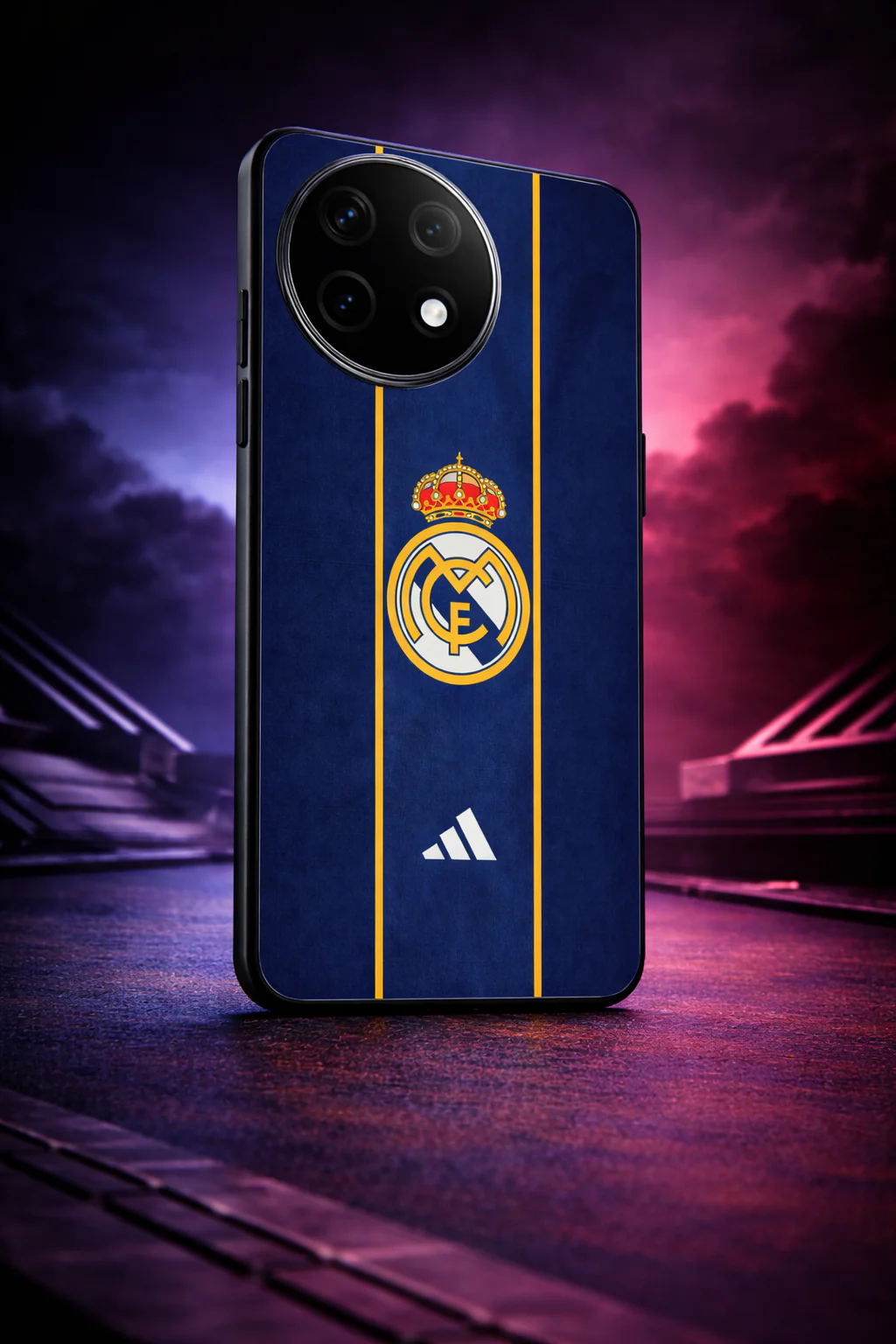 Navy Gold Reign Premium Glass Back Cover For One Plus 13, 12, 11, 10, Nord Series - Image 6