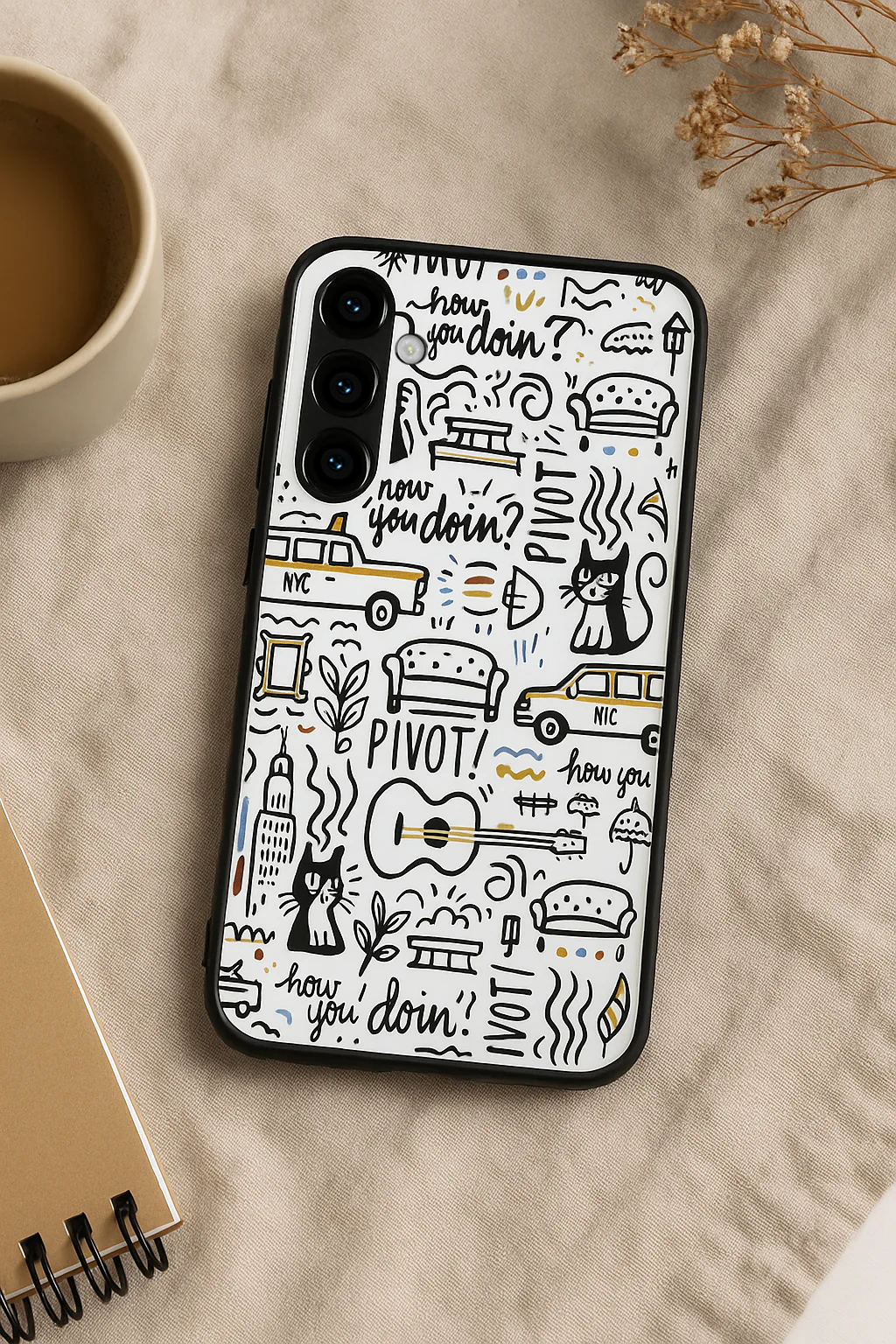 NYC Vibes Premium Glass Back Cover For Galaxy S, A, M & F Series - Image 5
