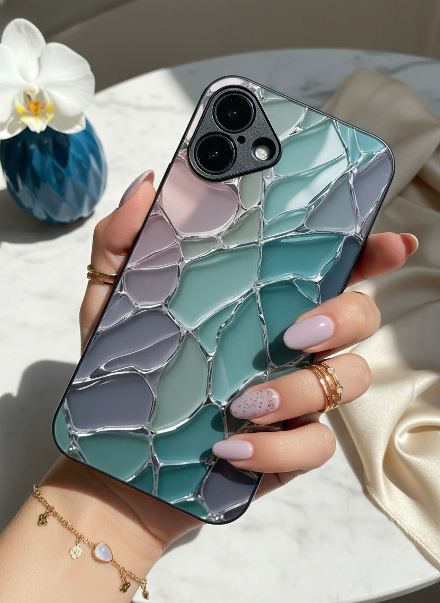 Ocean Glaze Premium Glass Back Cover For iPhone 11-17 Models - Image 2
