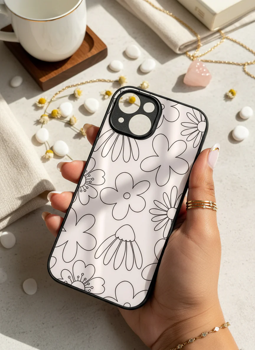 Outline Garden Premium Glass Back Cover For iPhone 11-17 Models - Image 15