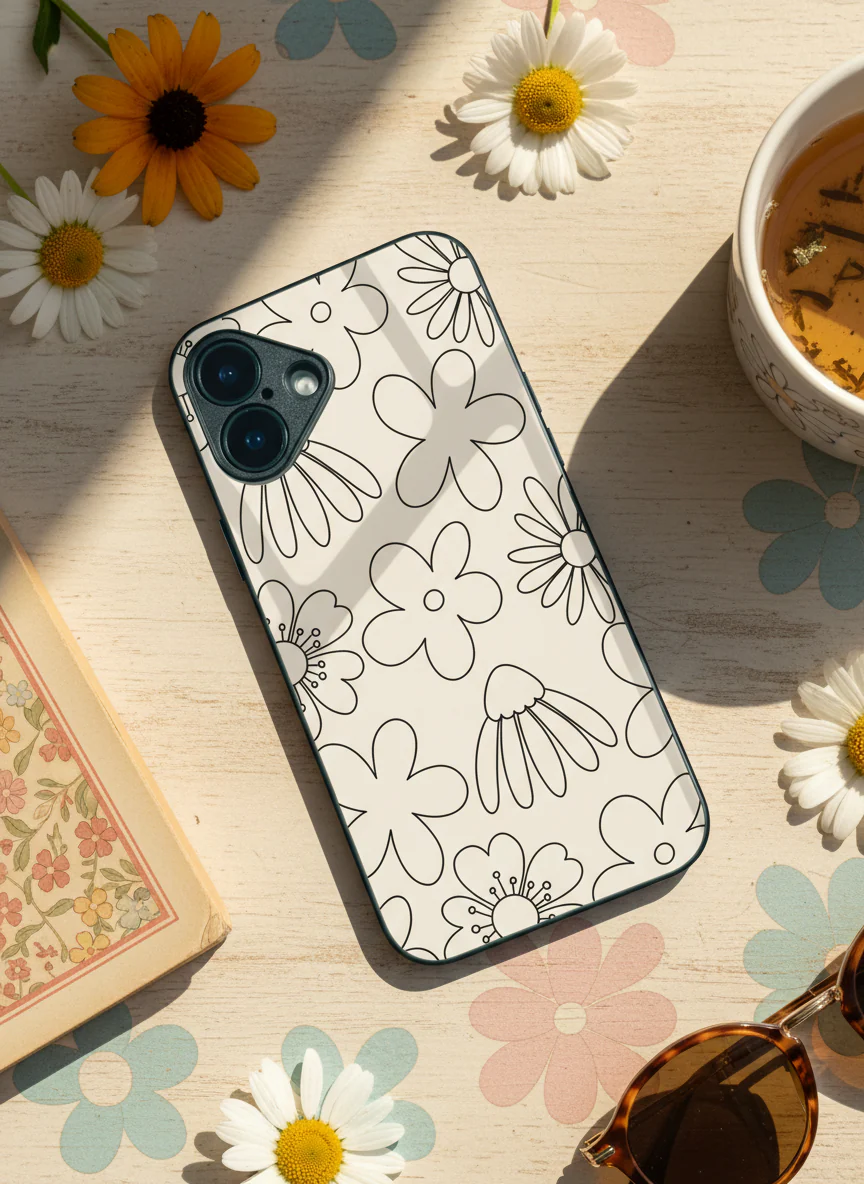 Outline Garden Premium Glass Back Cover For iPhone 11-17 Models - Image 2