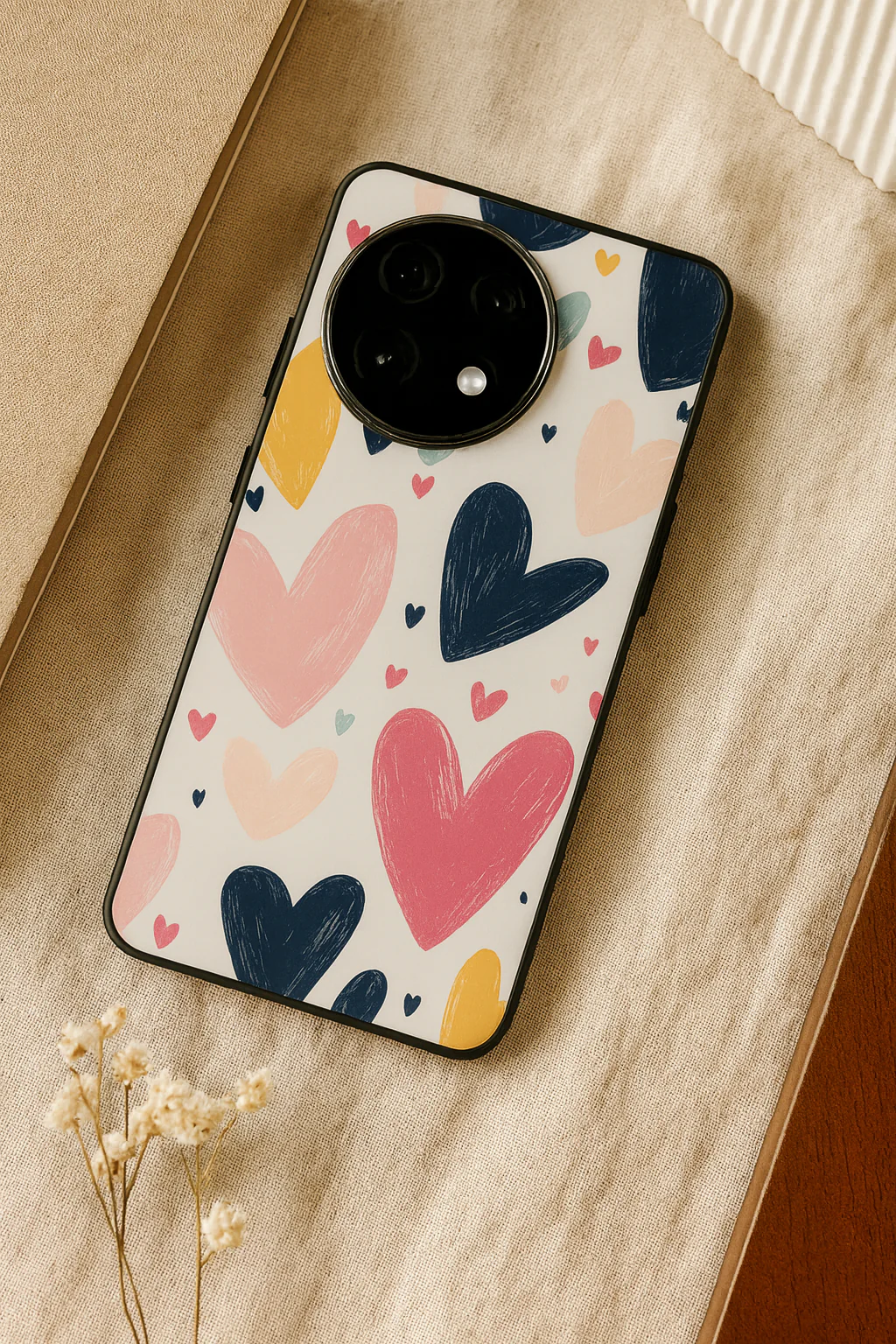 Painted Love Glass Back Cover For One Plus 13, 12, 11, 10, Nord Series - Image 2