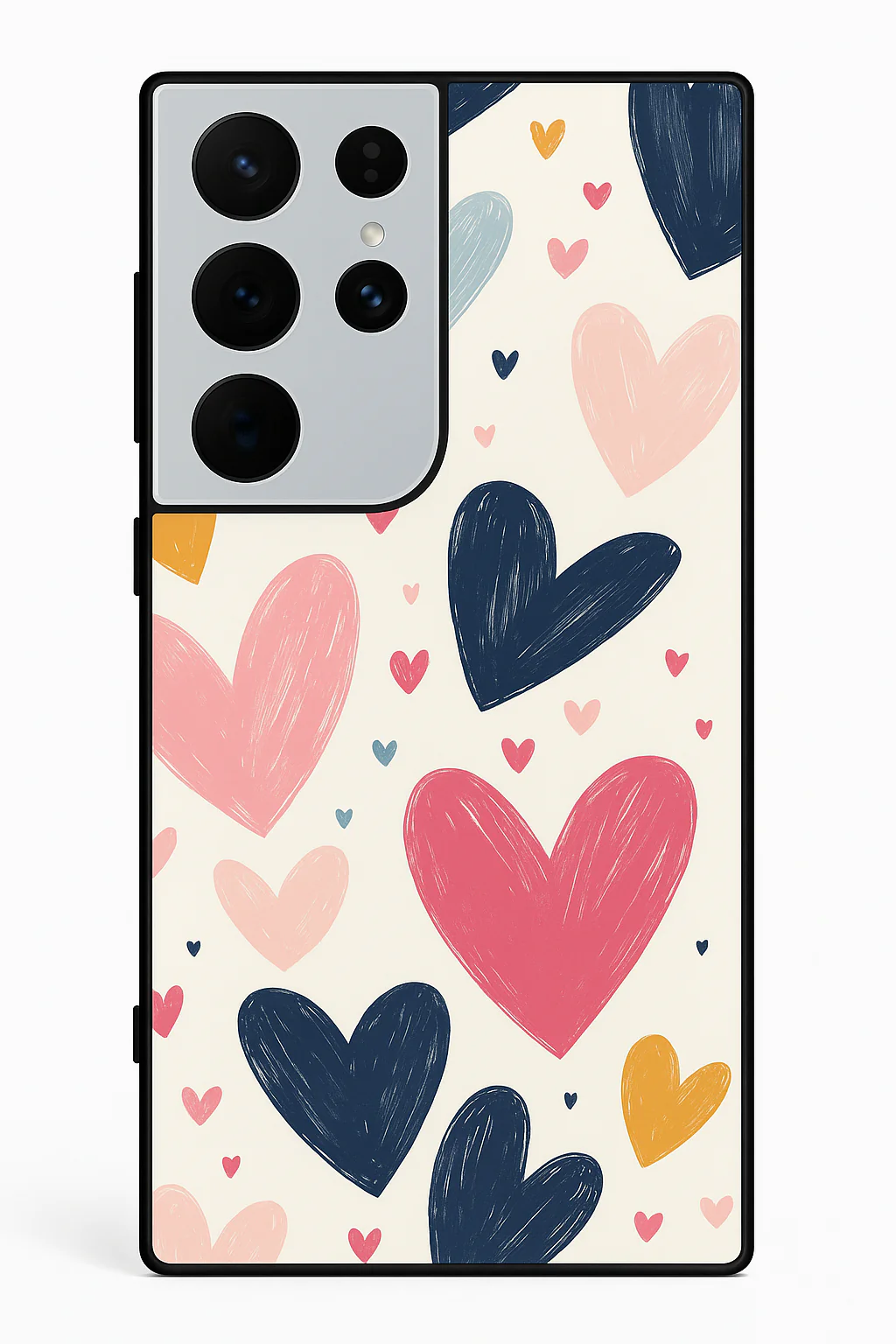 Painted Love Premium Glass Back Cover For Galaxy S, A, M & F Series - Image 3