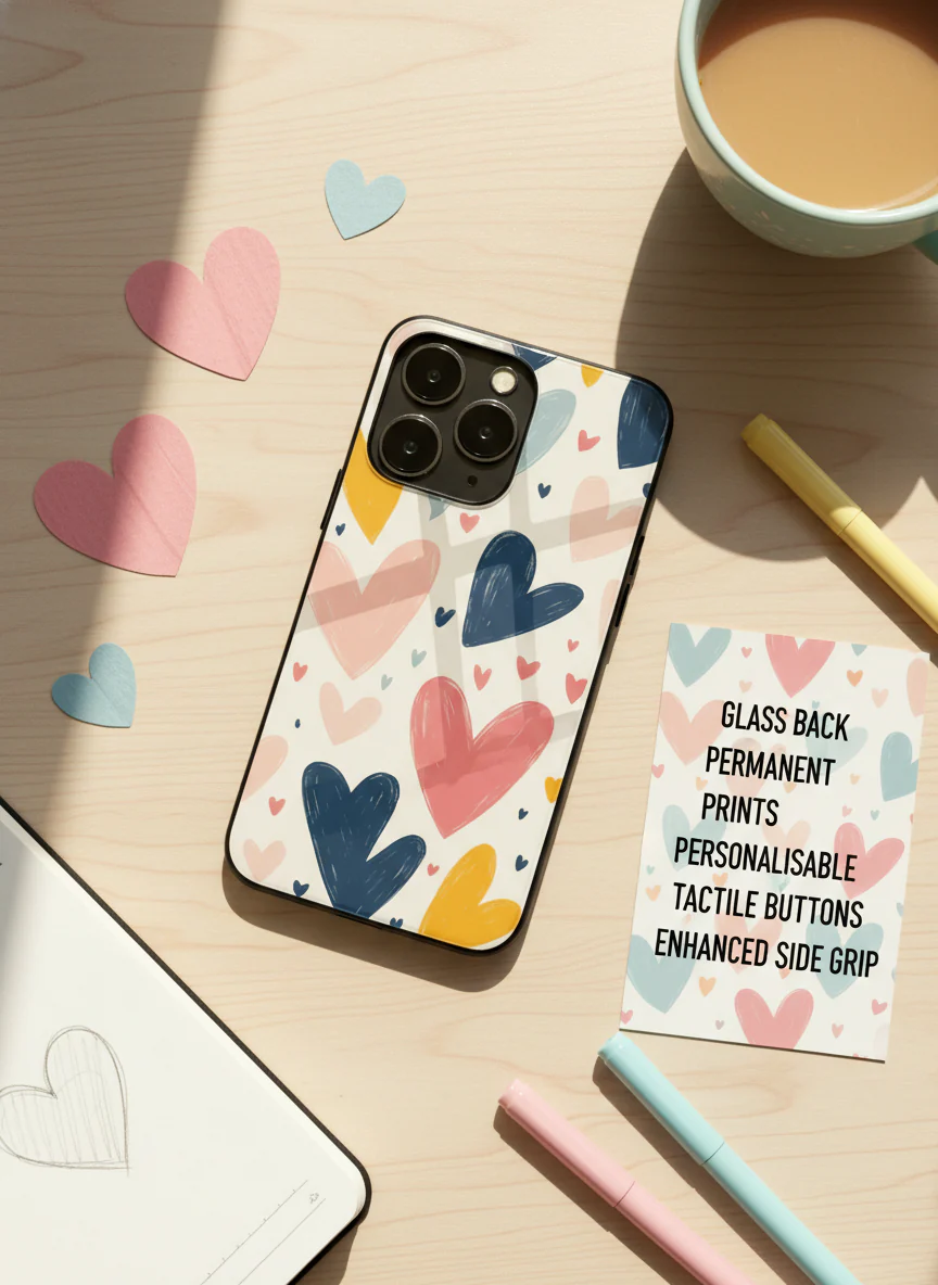 Painted Love Premium Glass Back Cover For iPhone 11-17 Models - Image 11