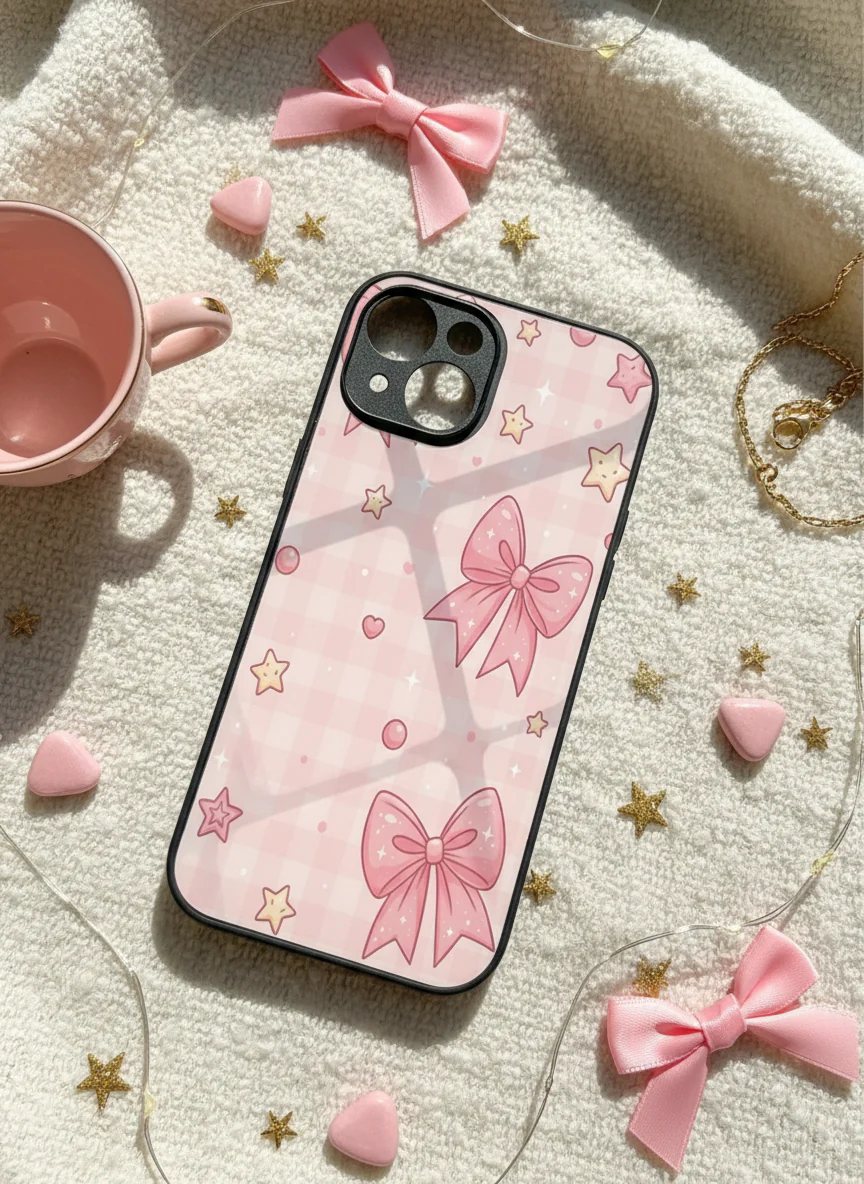 Pastel Charm Premium Glass Back Cover For iPhone 11-17 Models - Image 2
