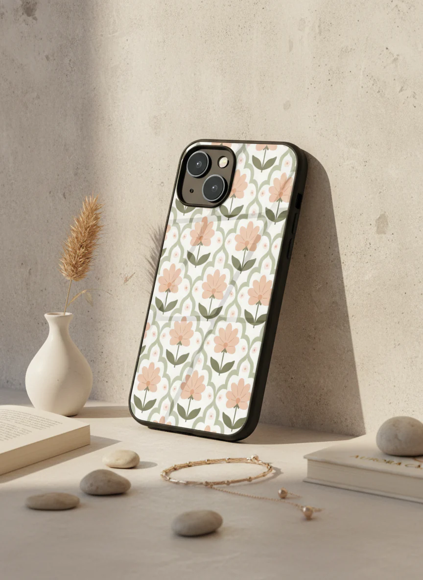 Pastel Petals Premium Glass Back Cover For iPhone 11-17 Models - Image 3