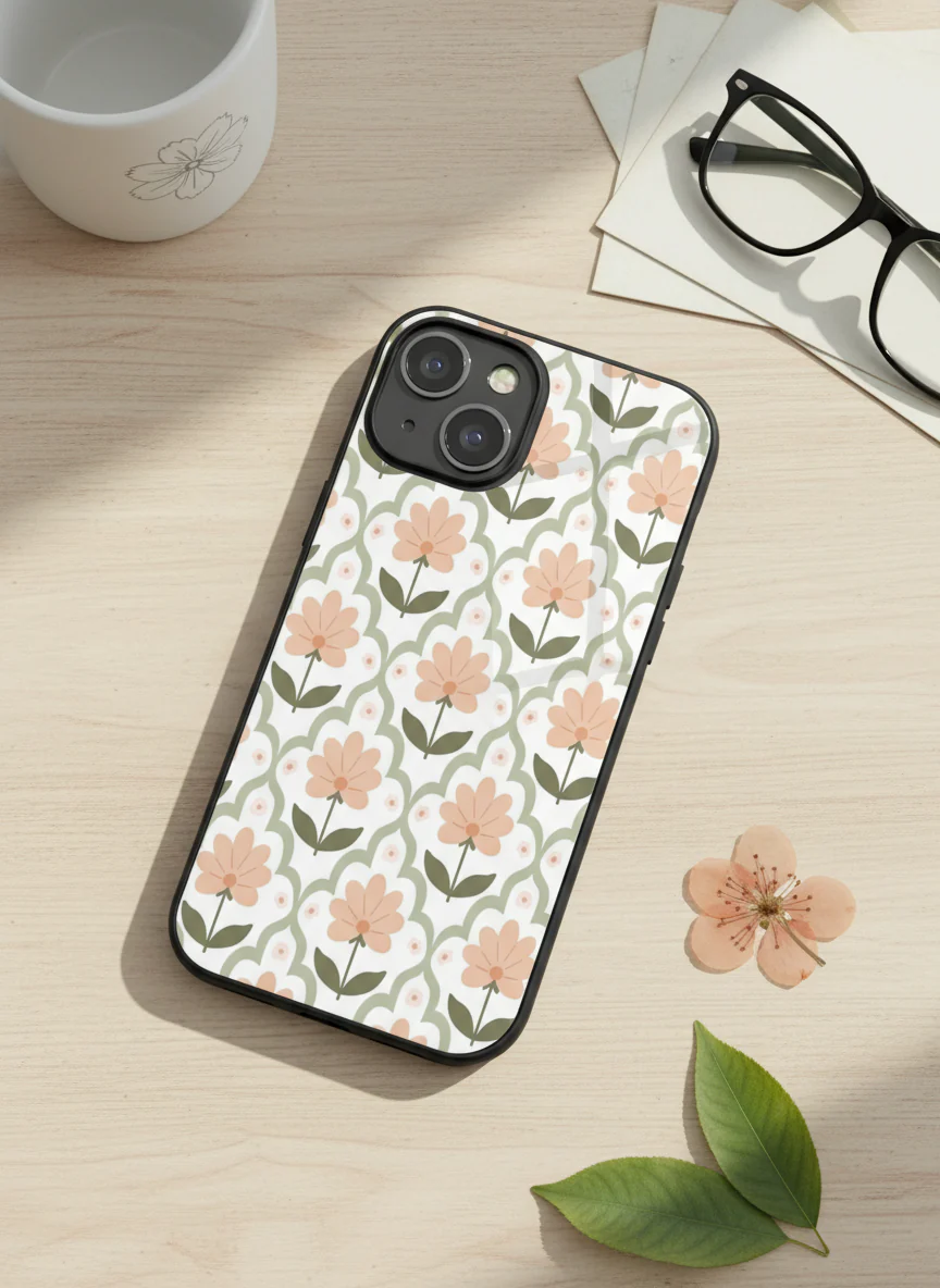 Pastel Petals Premium Glass Back Cover For iPhone 11-17 Models - Image 5
