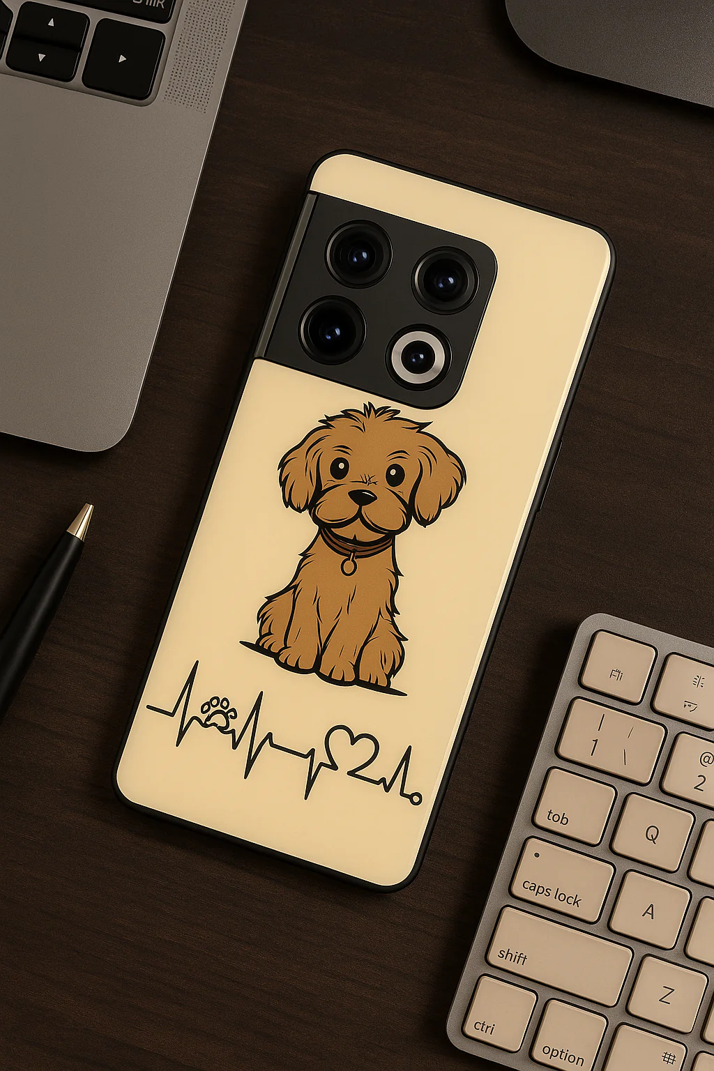 Pawfect Love Glass Back Cover For One Plus 13, 12, 11, 10, Nord Series - Image 4