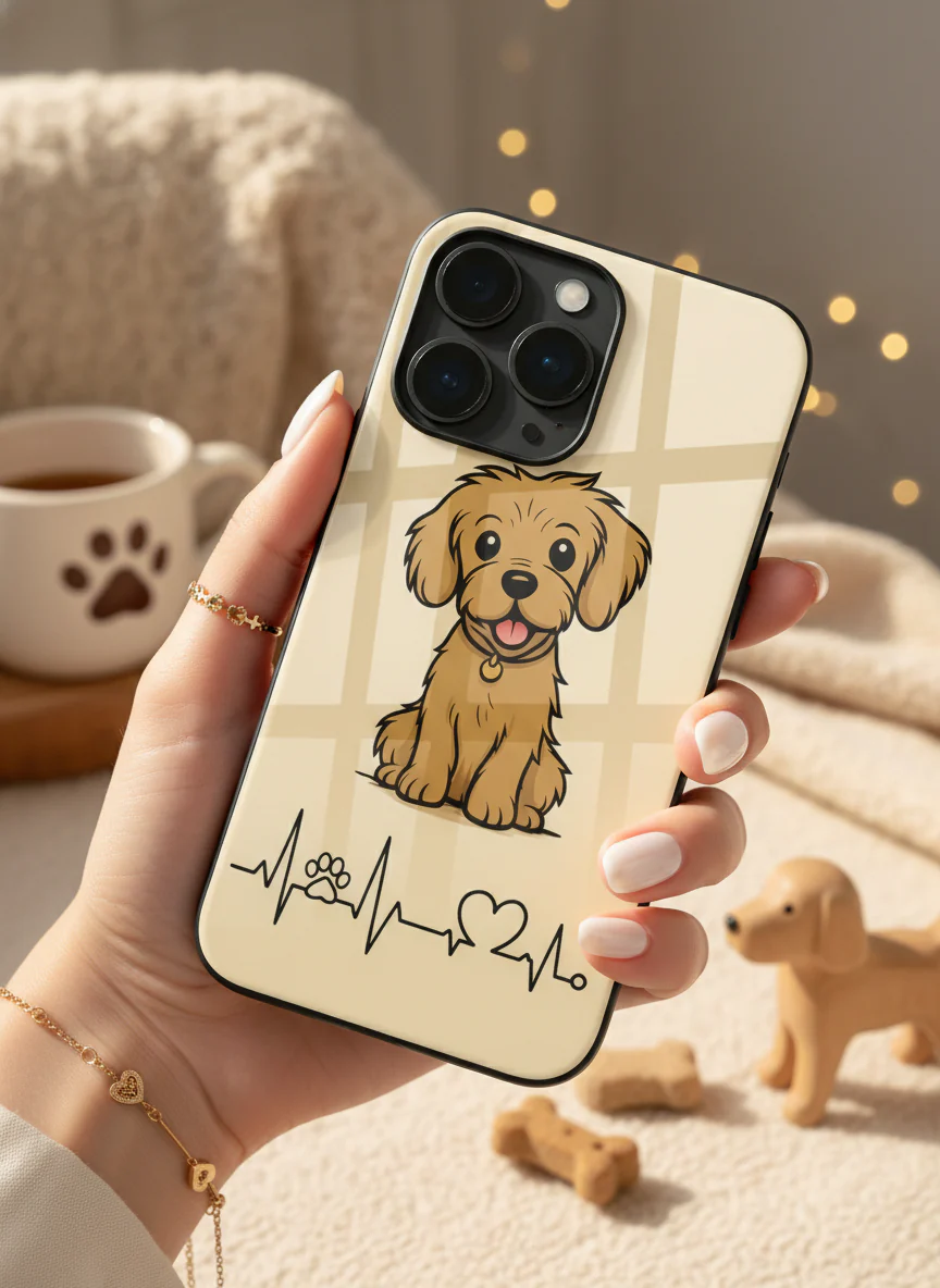 Pawfect Love Premium Glass Back Cover For iPhone 11-17 Models