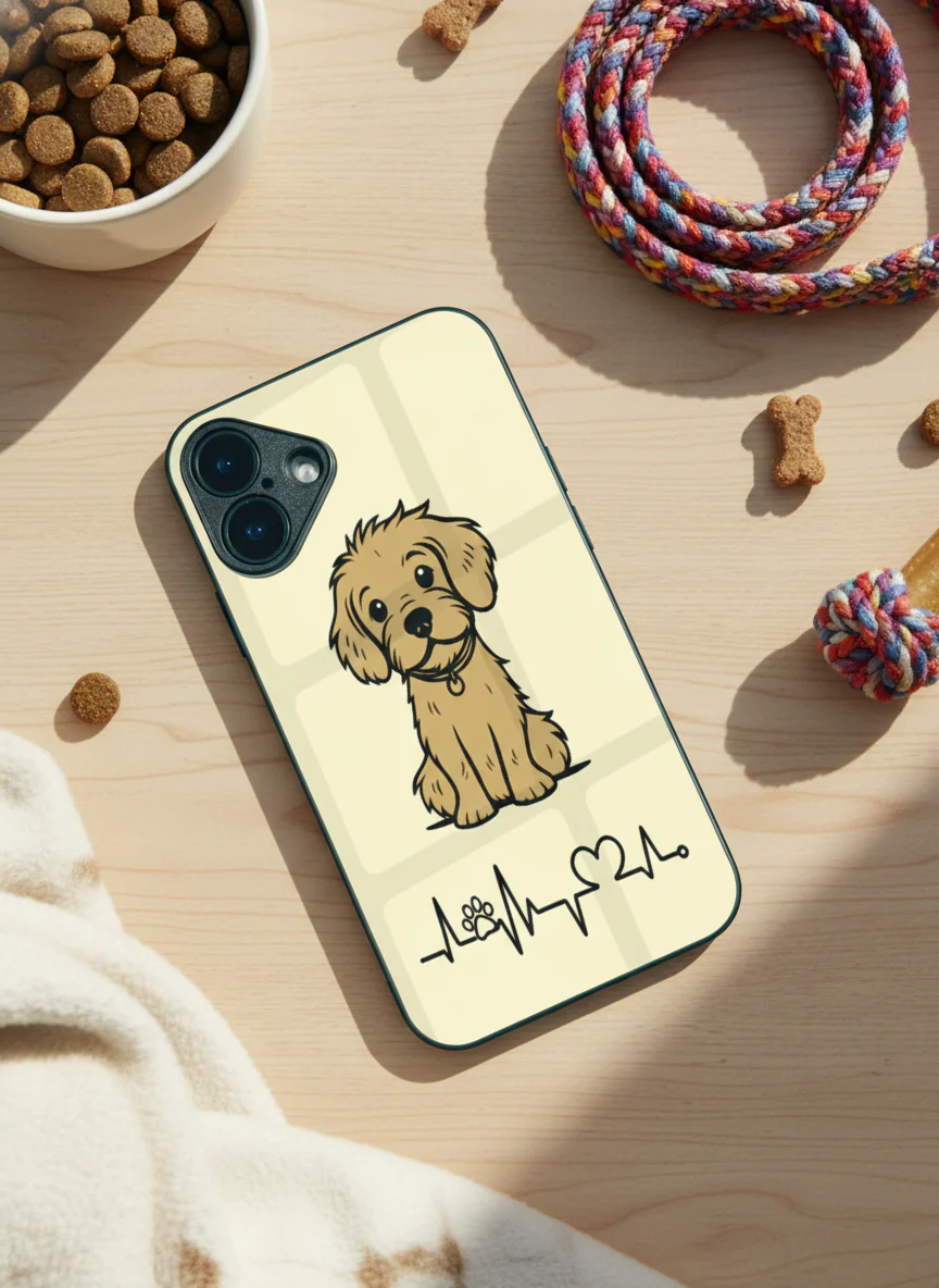 Pawfect Love Premium Glass Back Cover For iPhone 11-17 Models - Image 2
