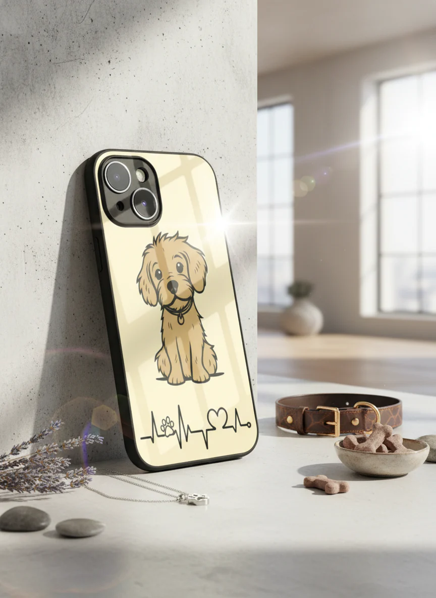 Pawfect Love Premium Glass Back Cover For iPhone 11-17 Models - Image 3