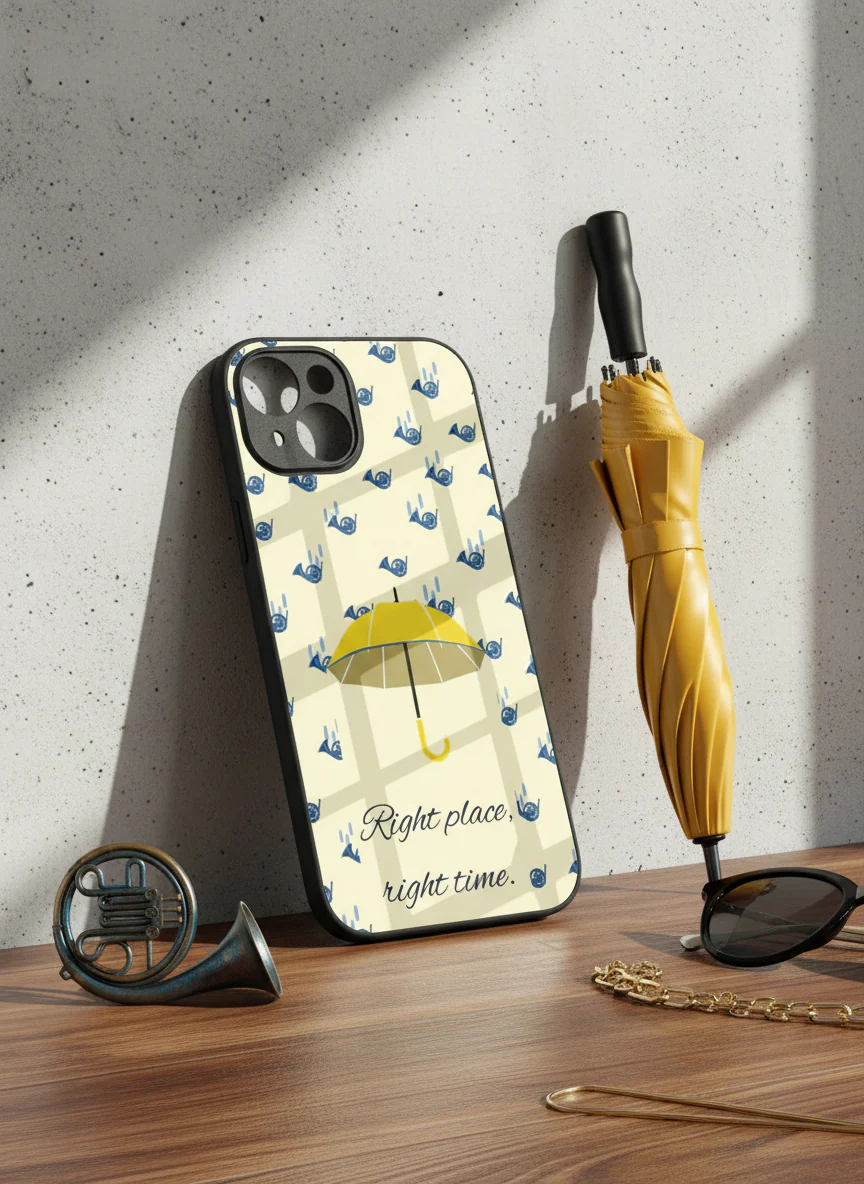 HIMYM Right Place Right Time Premium Glass Back Cover For iPhone 11-17 Models - Image 15