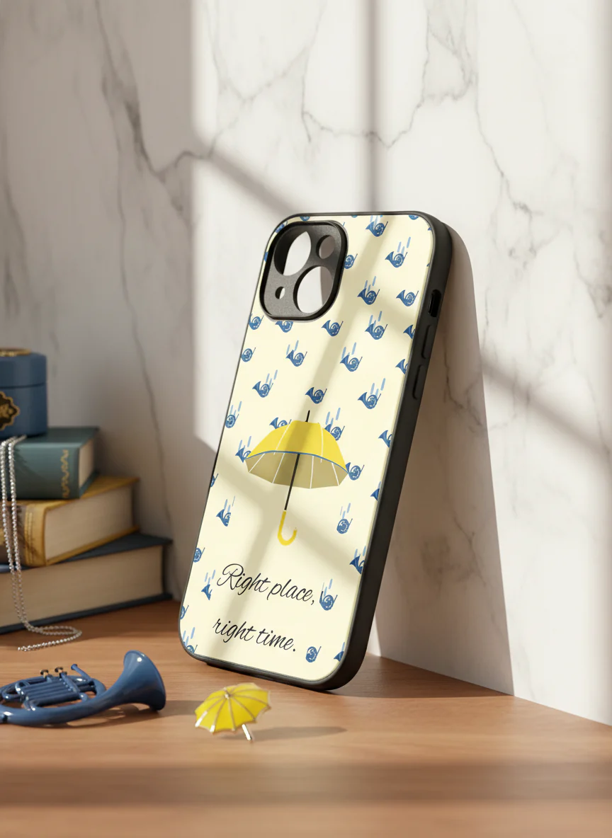 HIMYM Right Place Right Time Premium Glass Back Cover For iPhone 11-17 Models - Image 6