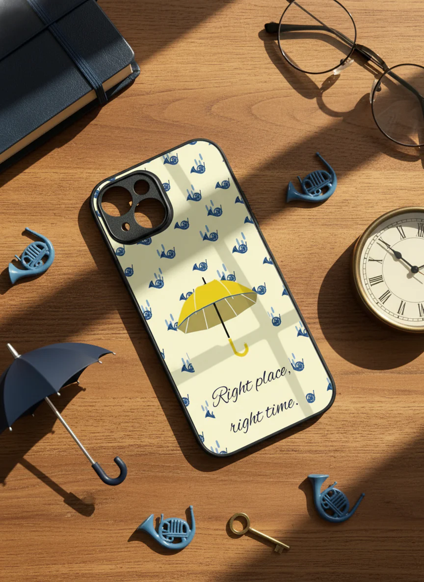 HIMYM Right Place Right Time Premium Glass Back Cover For iPhone 11-17 Models - Image 8