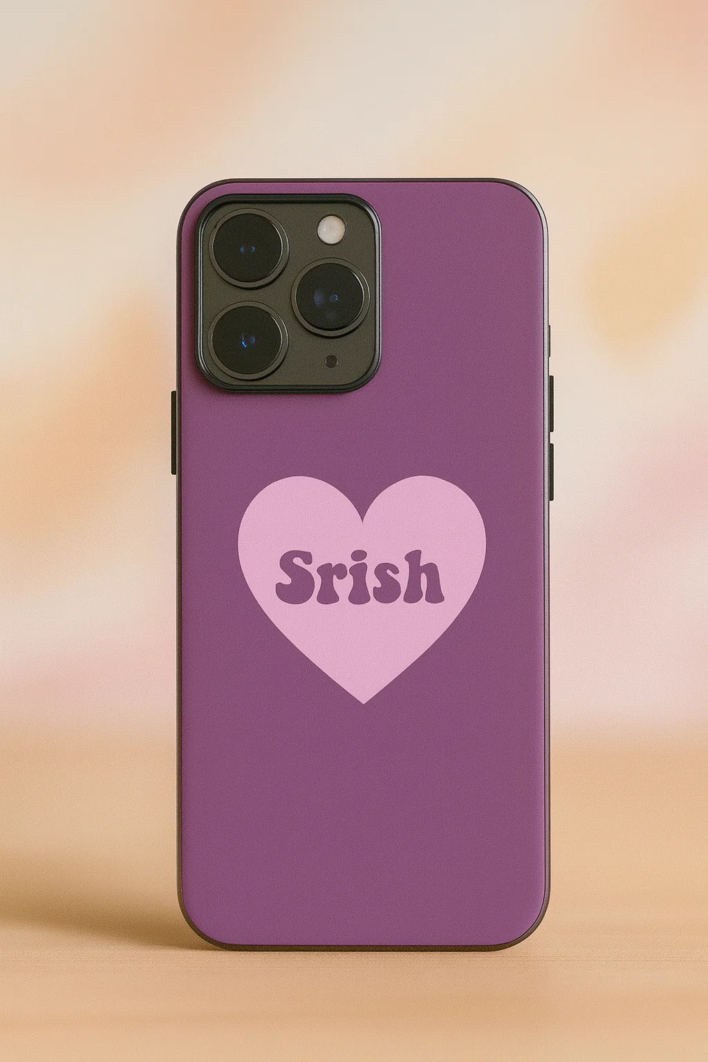 Mint Heart Personalised Name Premium Glass Back Cover For iPhone 11-17 Models - Image 14