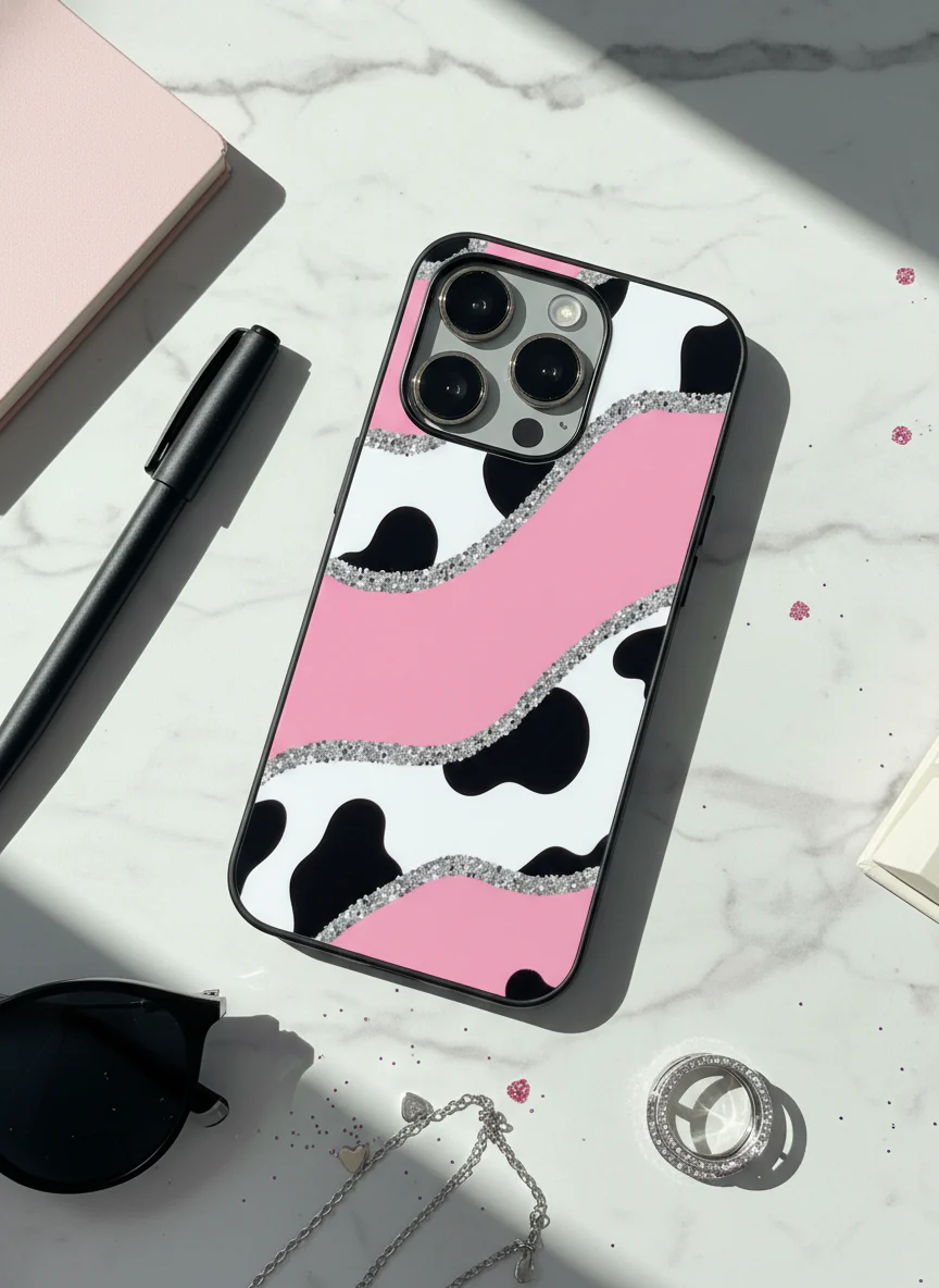 Pink Love Premium Glass Back Cover For iPhone 11-17 Models - Image 11