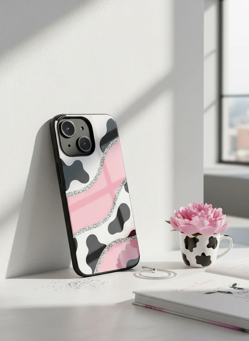 Pink Love Premium Glass Back Cover For iPhone 11-17 Models - Image 17