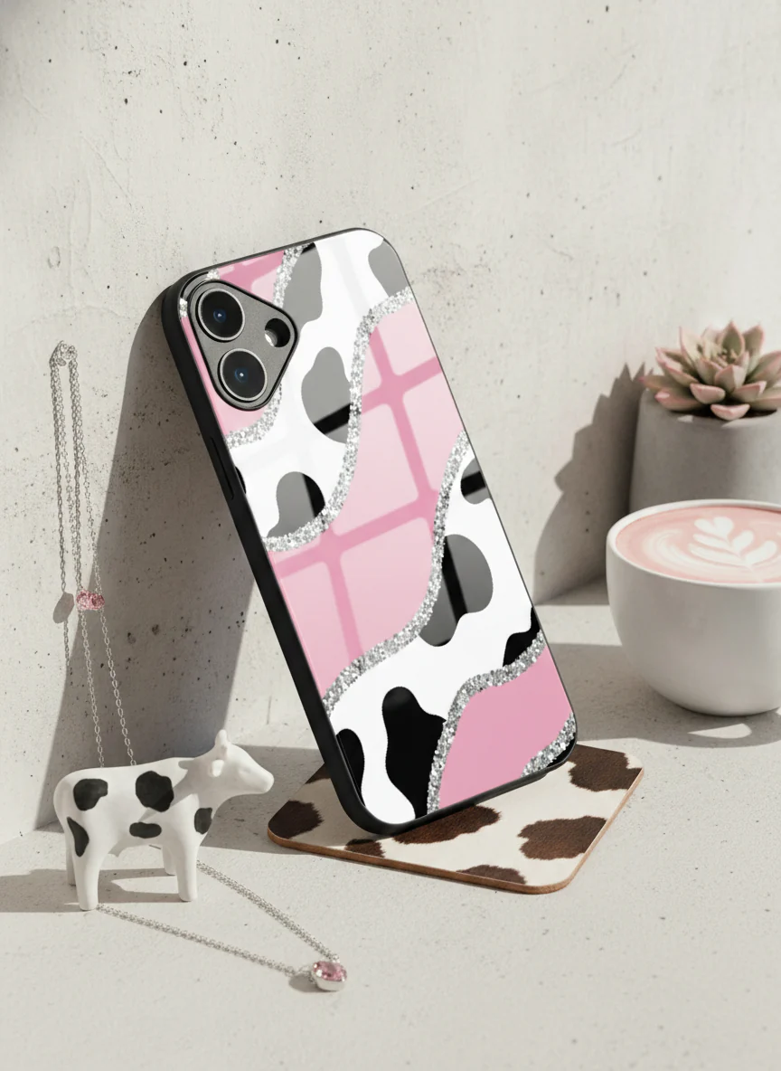 Pink Love Premium Glass Back Cover For iPhone 11-17 Models - Image 9