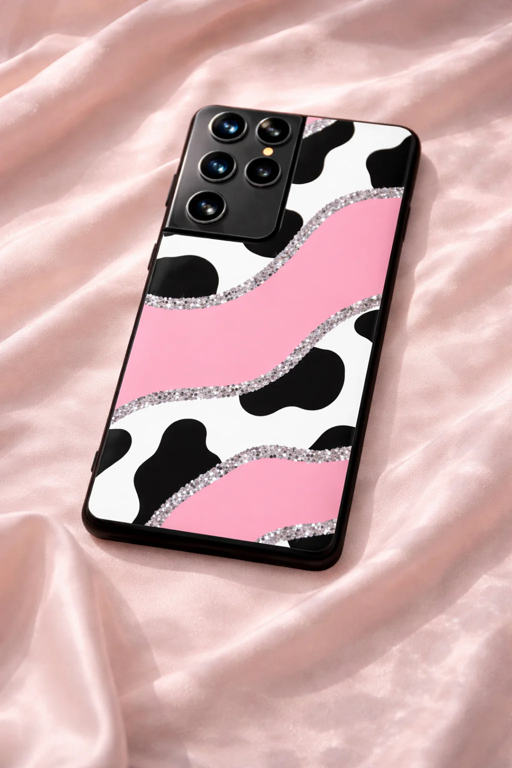 Pink Love Premium Glass Back Cover For Galaxy S, A, M & F Series - Image 2