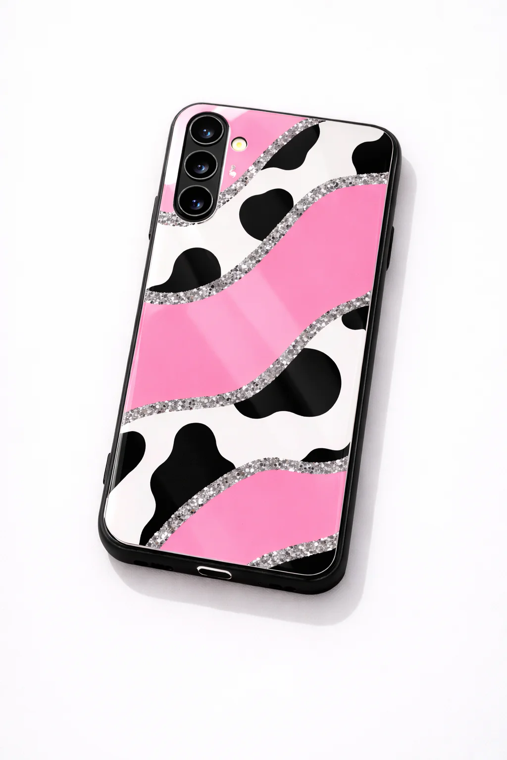 Pink Love Premium Glass Back Cover For Galaxy S, A, M & F Series - Image 6