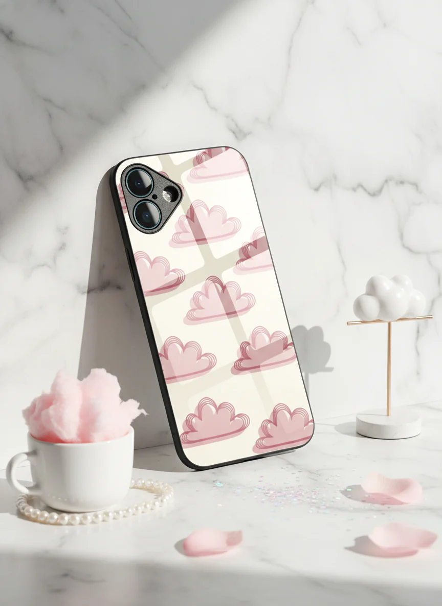Pink Skies Premium Glass Back Cover For iPhone 11-17 Models - Image 13