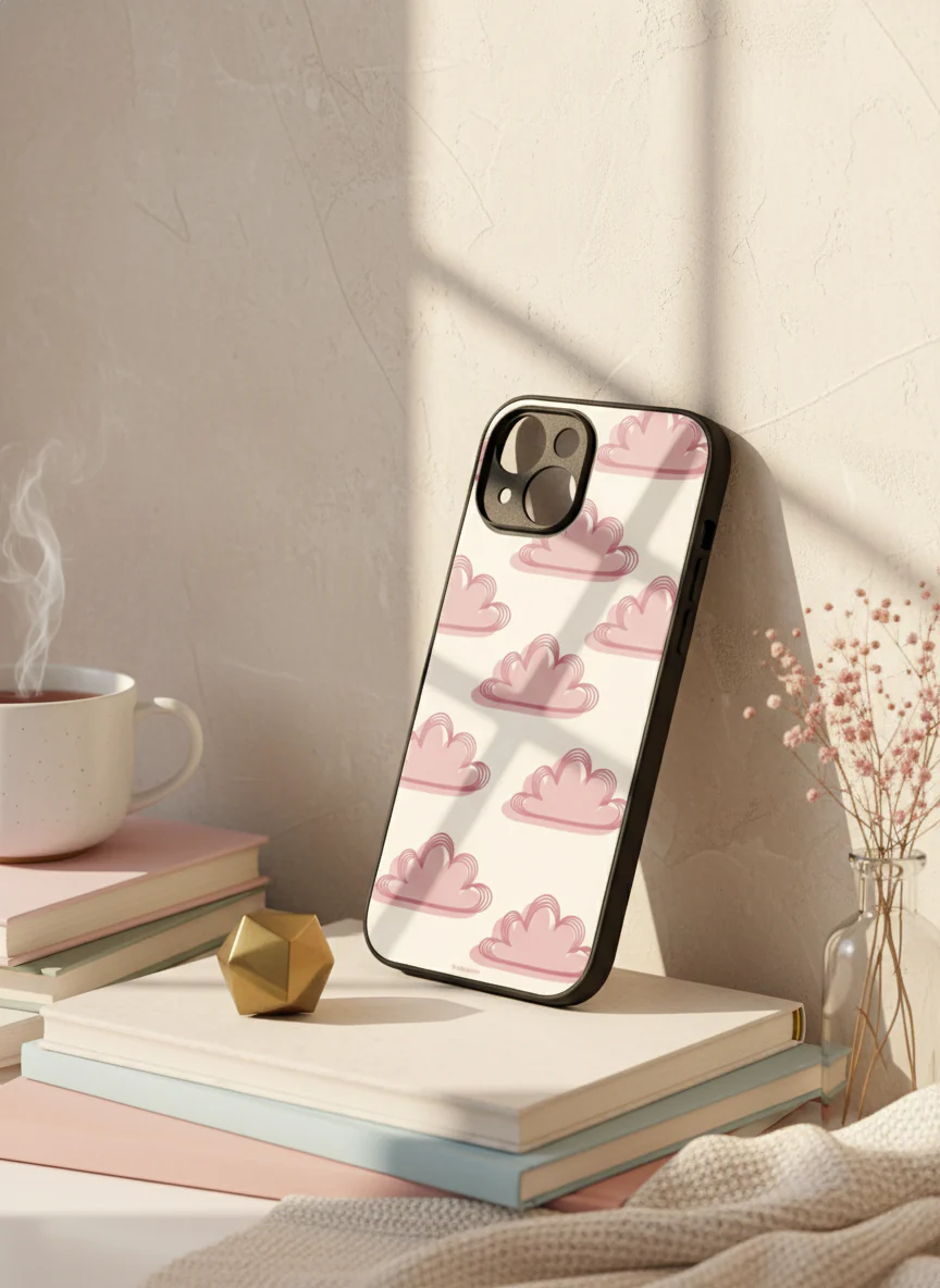Pink Skies Premium Glass Back Cover For iPhone 11-17 Models - Image 3