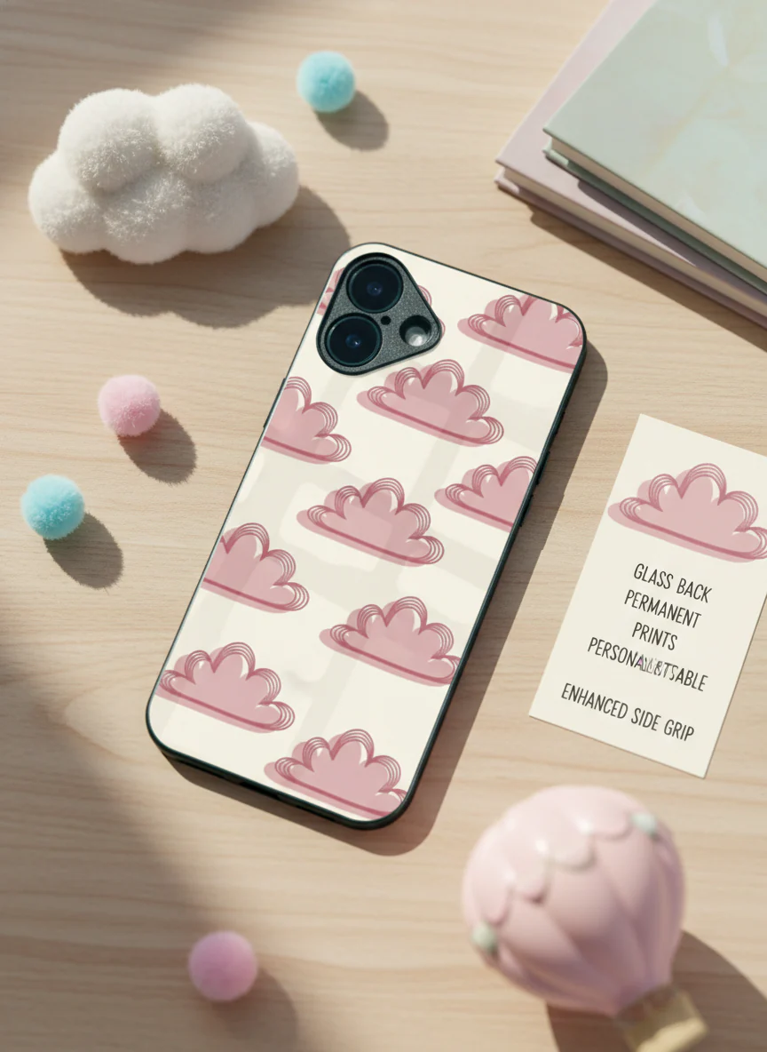 Pink Skies Premium Glass Back Cover For iPhone 11-17 Models - Image 5