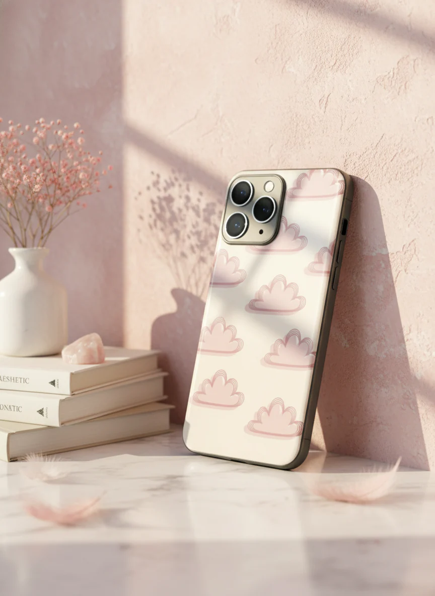 Pink Skies Premium Glass Back Cover For iPhone 11-17 Models - Image 6