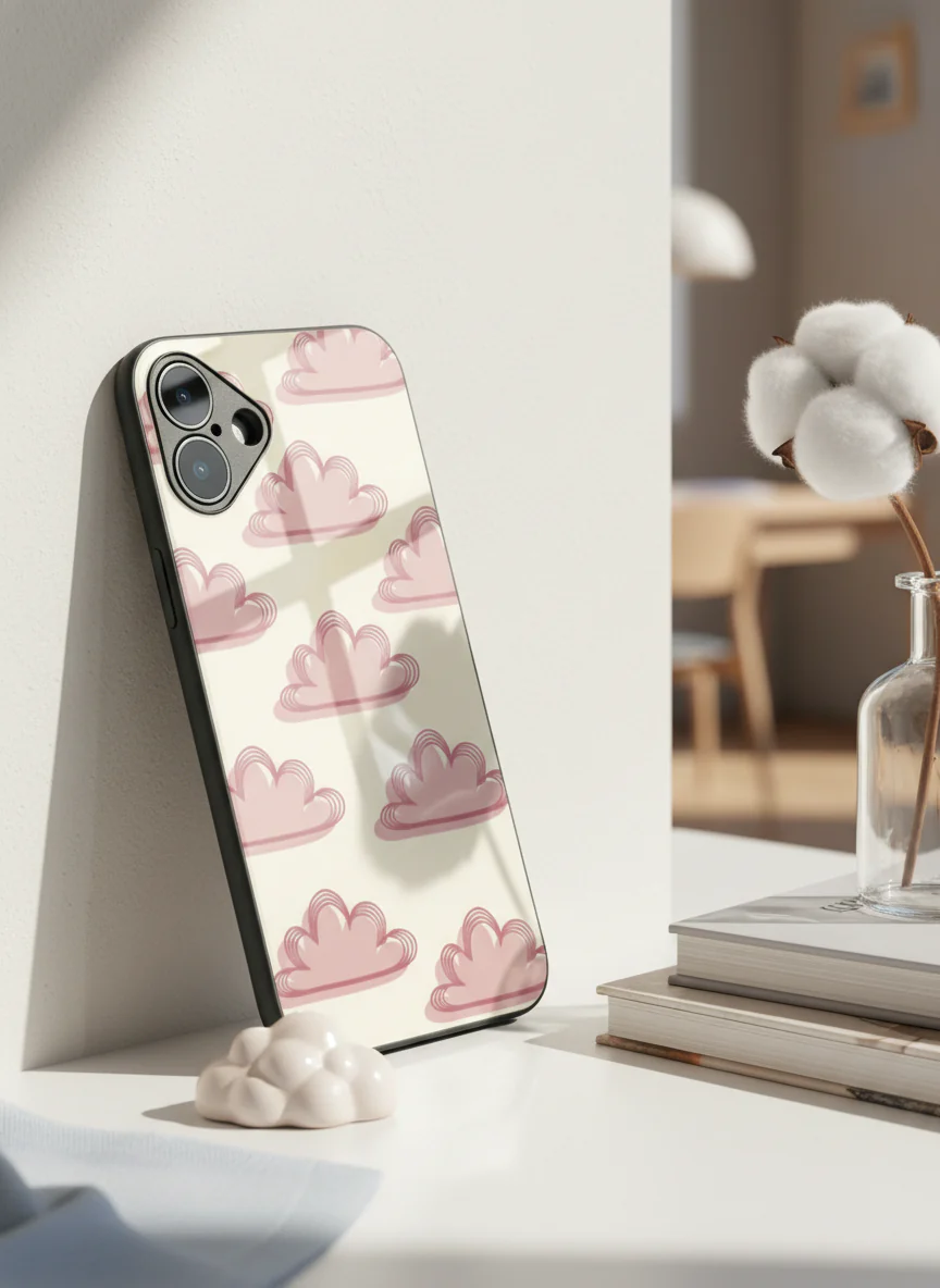 Pink Skies Premium Glass Back Cover For iPhone 11-17 Models - Image 9