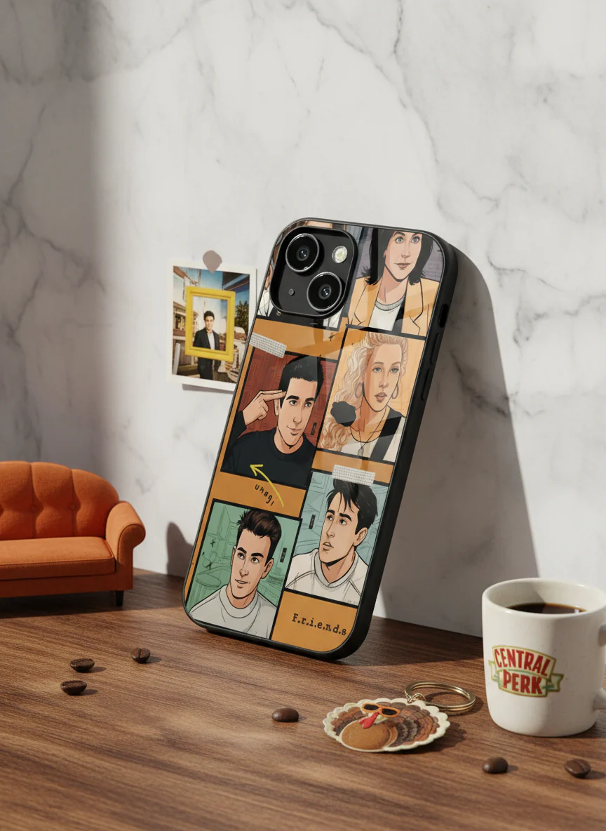FRIENDS Pop Art Squad Premium Glass Back Cover For iPhone 11-17 Models - Image 15