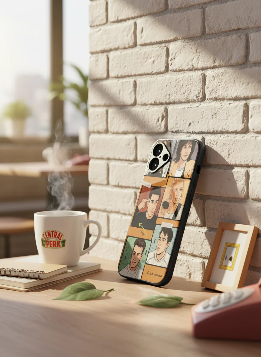 FRIENDS Pop Art Squad Premium Glass Back Cover For iPhone 11-17 Models - Image 3