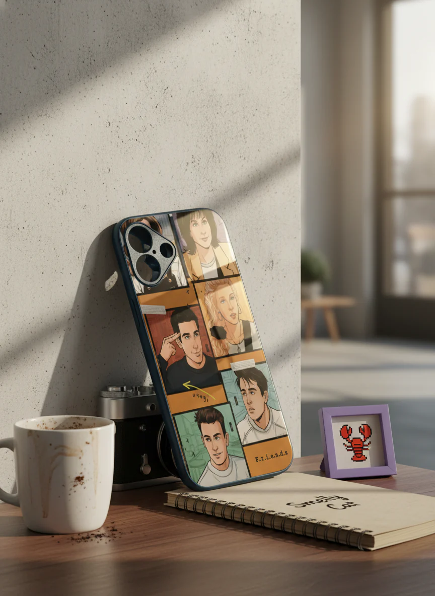 FRIENDS Pop Art Squad Premium Glass Back Cover For iPhone 11-17 Models - Image 6