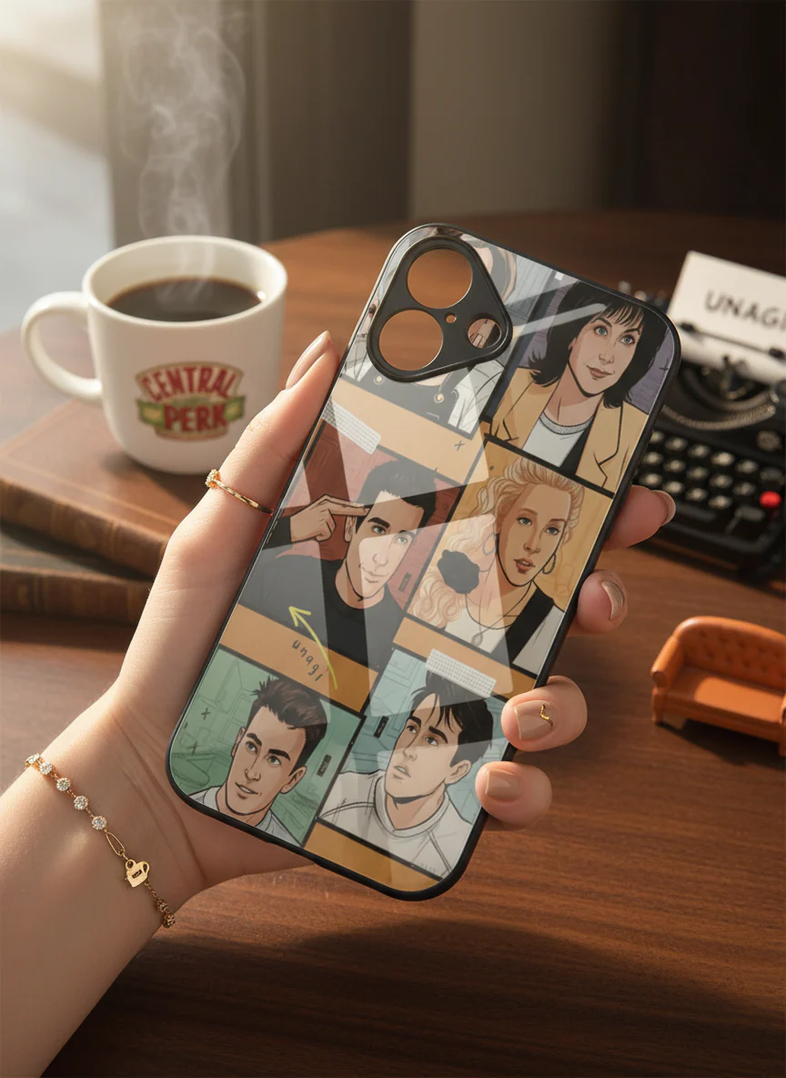 FRIENDS Pop Art Squad Premium Glass Back Cover For iPhone 11-17 Models - Image 7