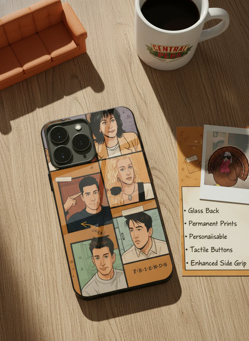 FRIENDS Pop Art Squad Premium Glass Back Cover For iPhone 11-17 Models - Image 8