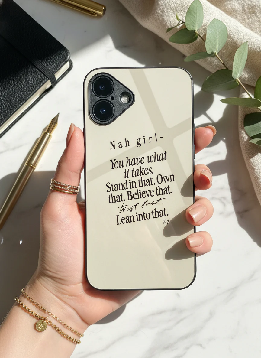 Power Within Premium Glass Back Cover For iPhone 11-17 Models