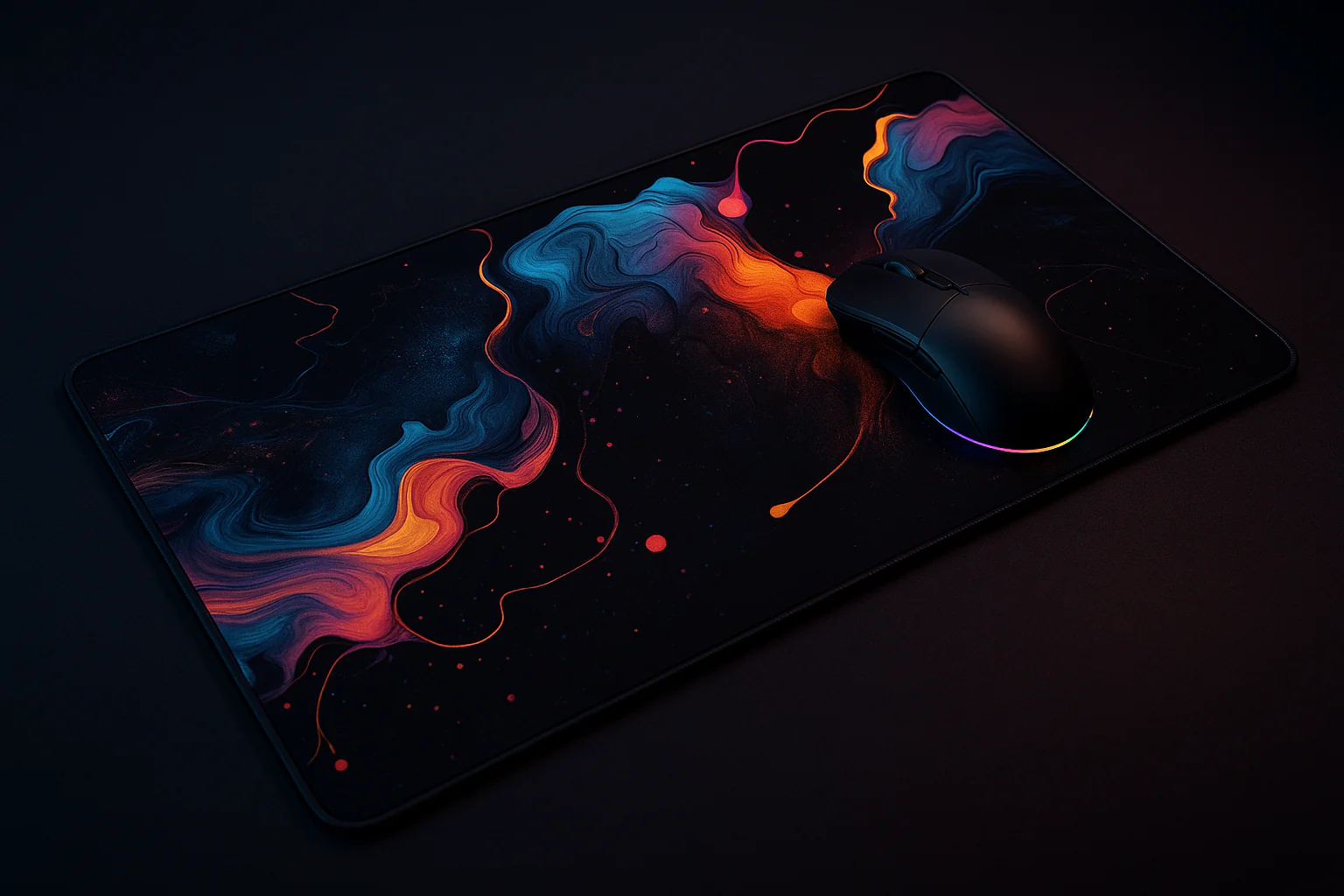 Printed Mouse Pad| Silicon Base | Abstract Art Graphic | Available in Size - Small, Large - Image 3