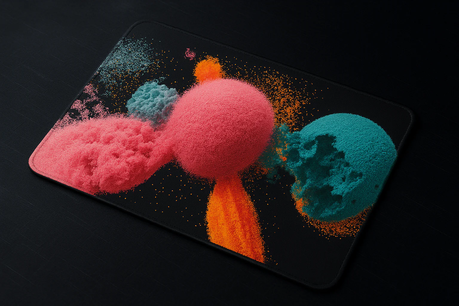 Printed Mouse Pad| Silicon Base | Abstract Color Balls Graphic | Available in Size - Small, Large - Image 7