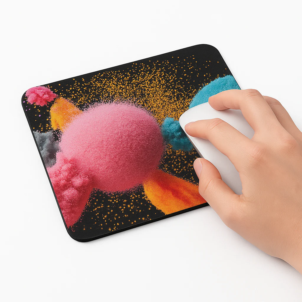 Printed Mouse Pad| Silicon Base | Abstract Color Balls Graphic | Available in Size - Small, Large - Image 8