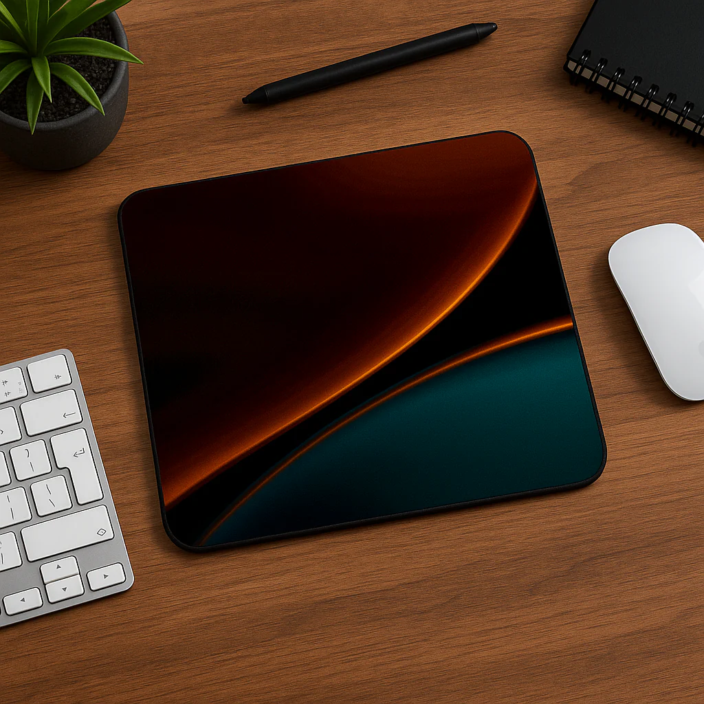 Printed Mouse Pad| Silicon Base | Abstract Lines Graphic | Available in Size - Small, Large - Image 4