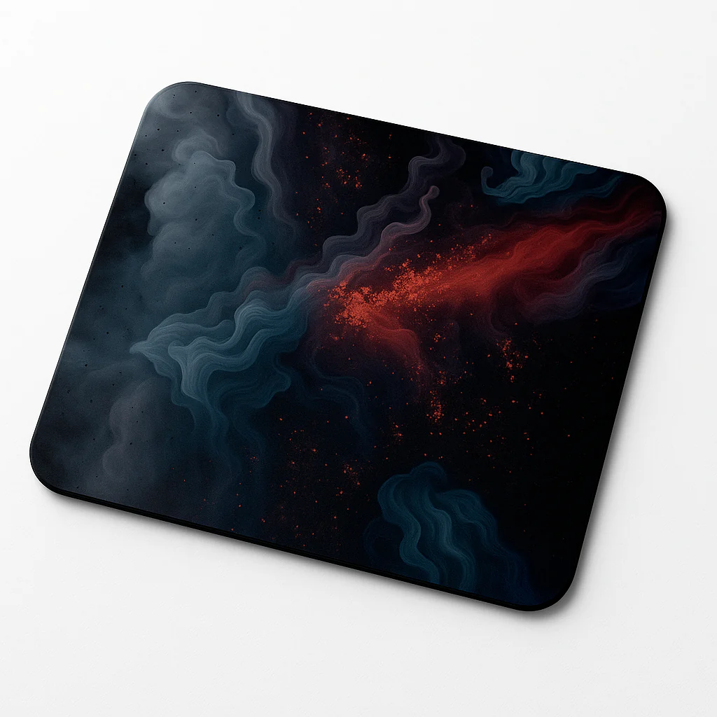 Printed Mouse Pad| Silicon Base | Aesthetic Smoke Graphic | Available in Size - Small, Large - Image 8