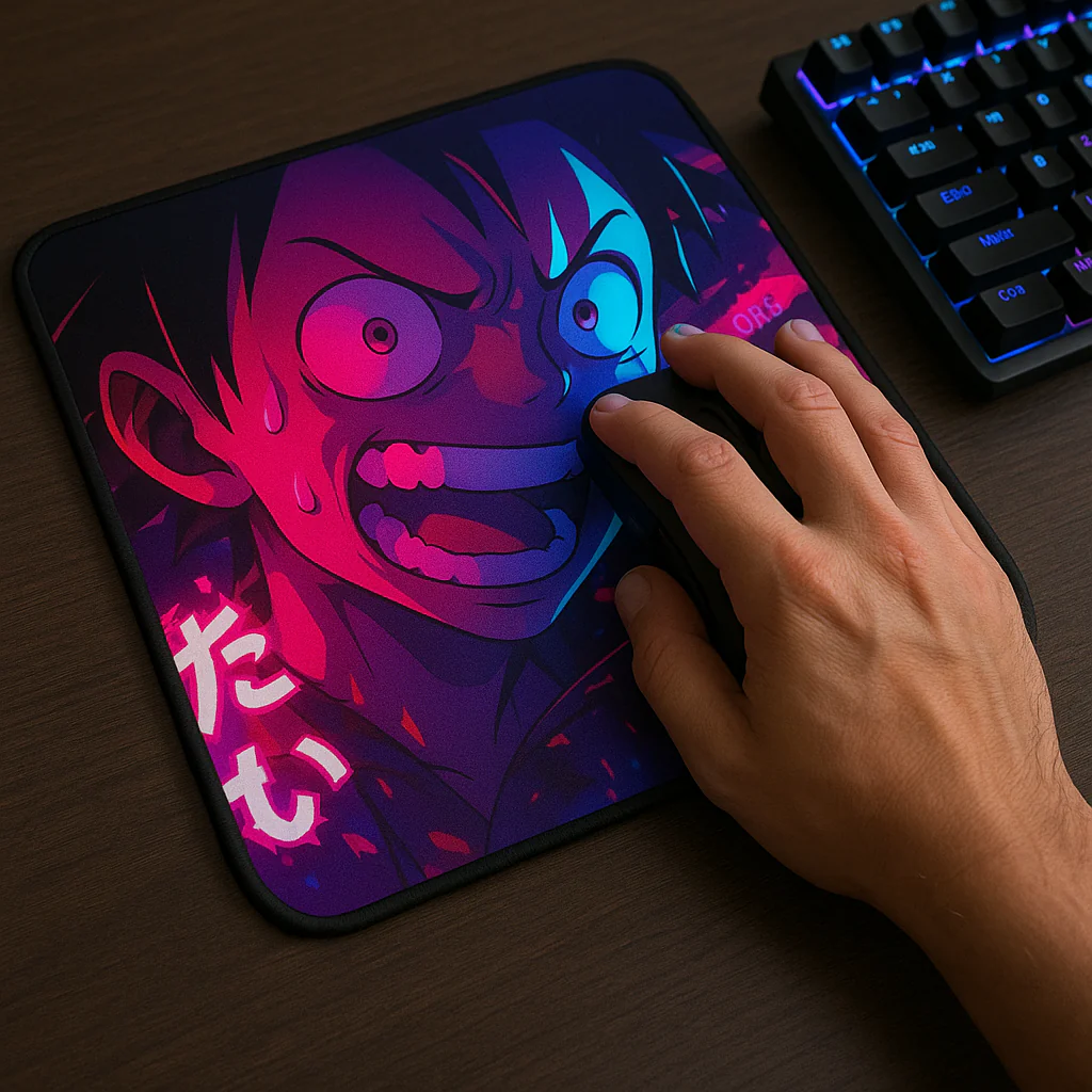 Printed Mouse Pad| Silicon Base | Anime One Piece Graphic | Available in Size - Small, Large - Image 4