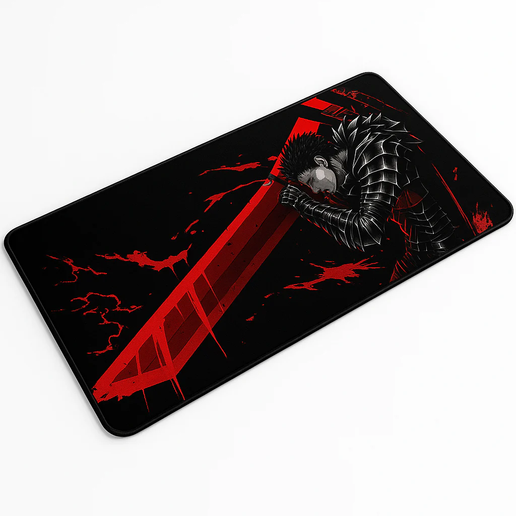 Printed Mouse Pad| Silicon Base | Anime  with Sword Graphic | Available in Size - Small, Large - Image 4