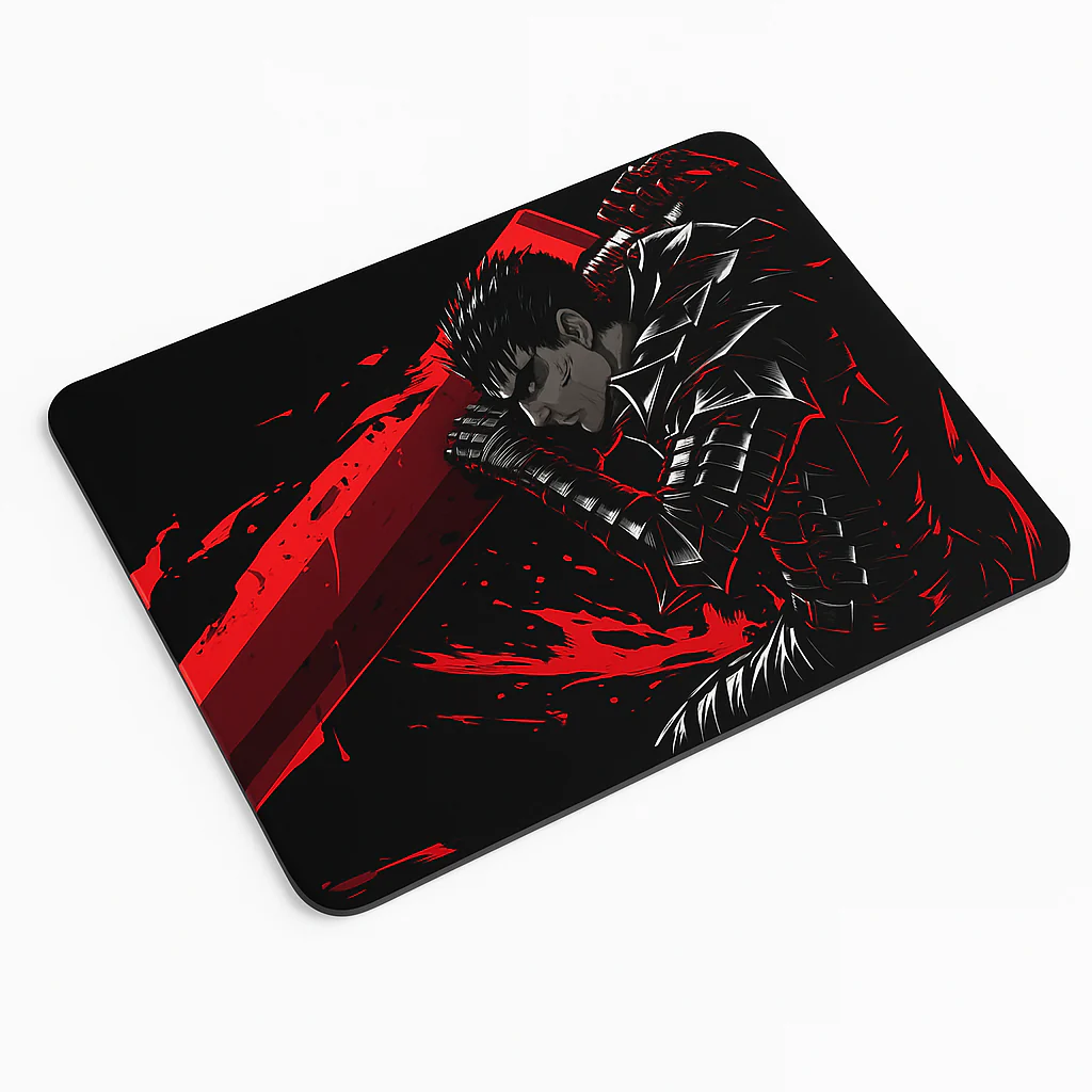 Printed Mouse Pad| Silicon Base | Anime  with Sword Graphic | Available in Size - Small, Large - Image 8