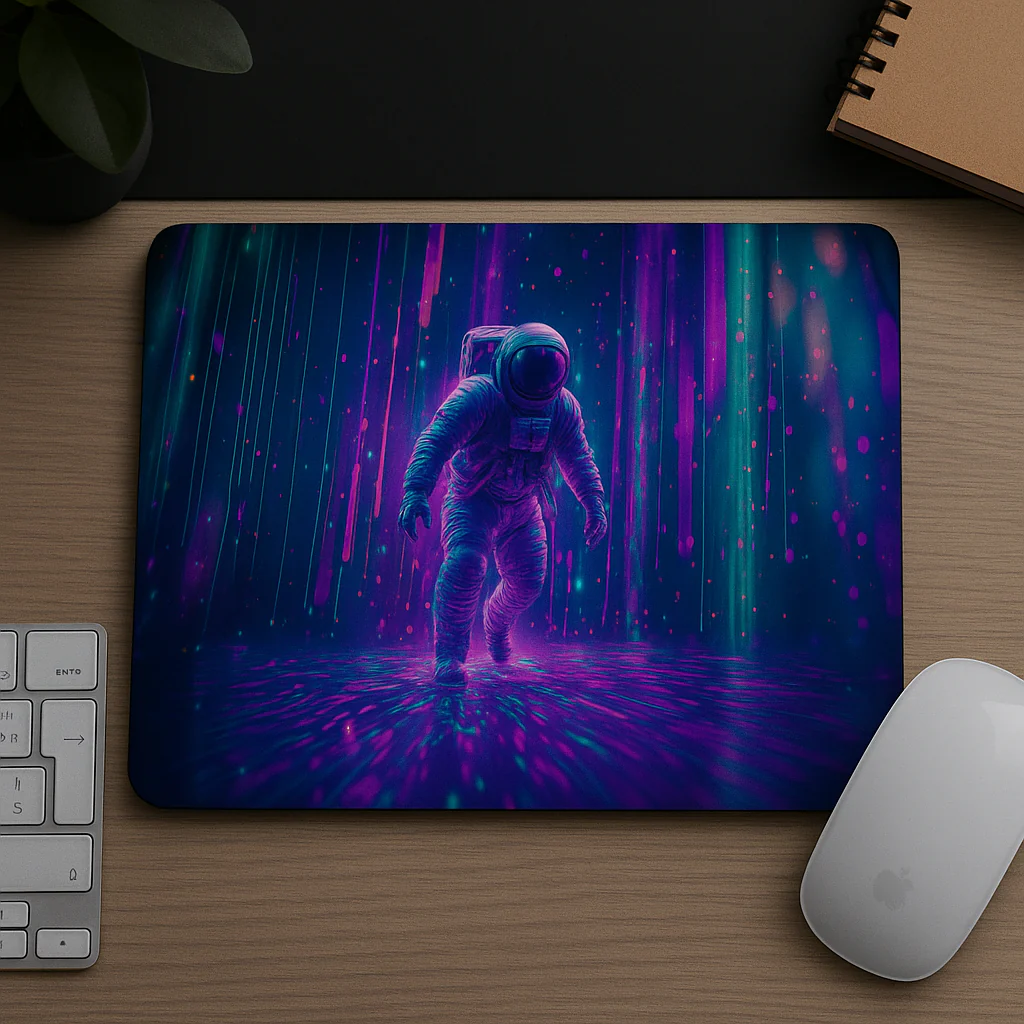 Printed Mouse Pad| Silicon Base | Astronaut In The Ocean Graphic | Available in Size - Small, Large - Image 4