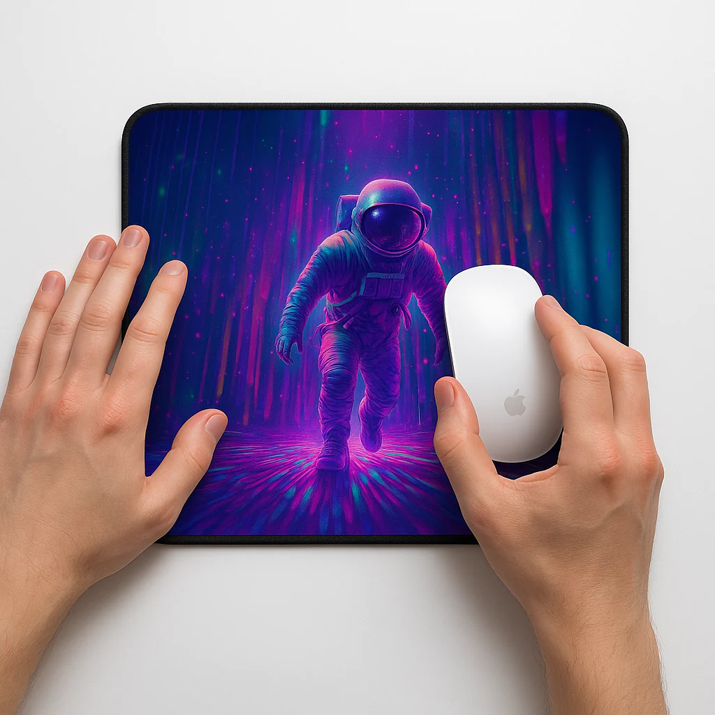 Printed Mouse Pad| Silicon Base | Astronaut In The Ocean Graphic | Available in Size - Small, Large - Image 8